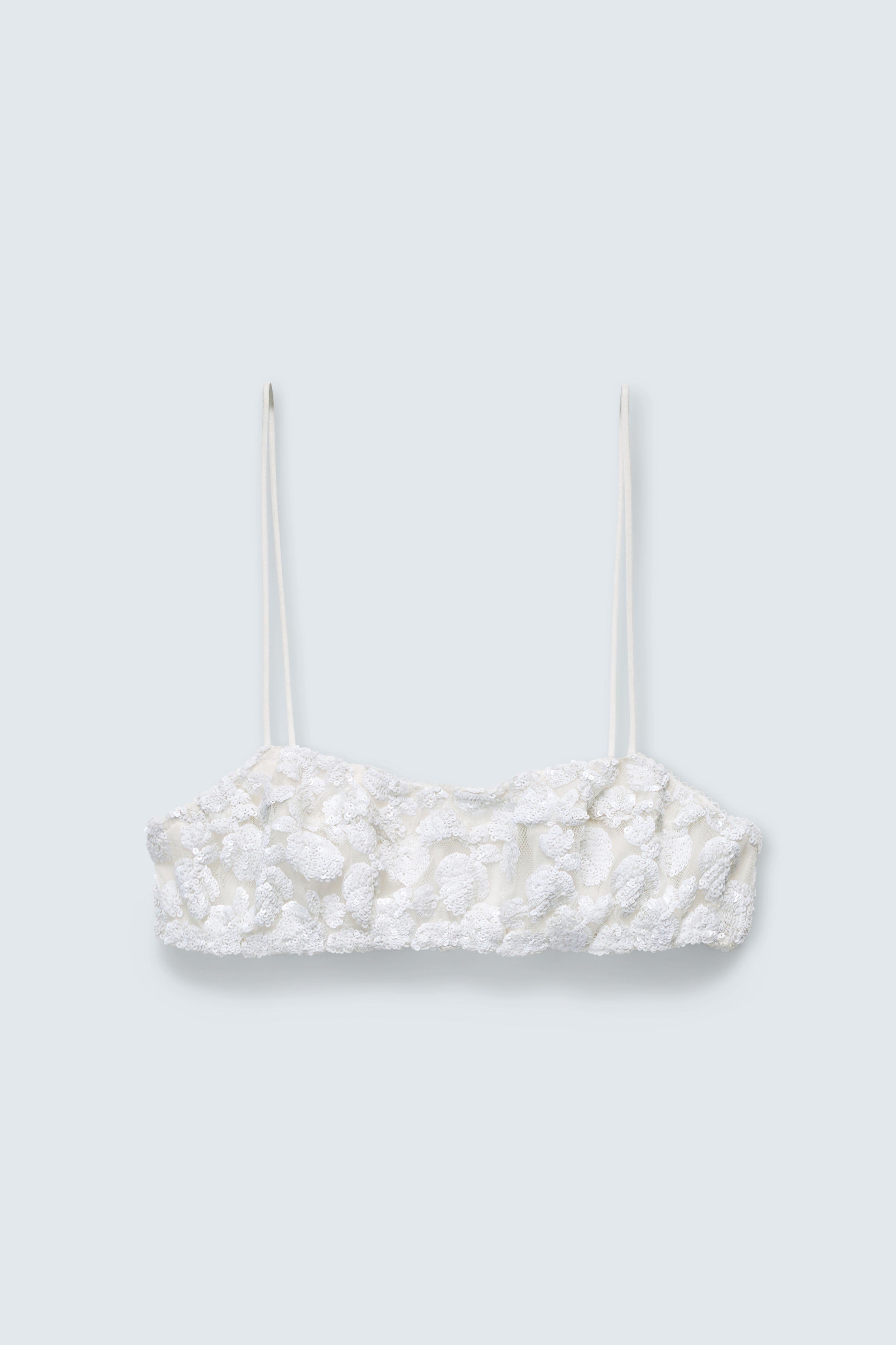 CBGEUM | BRALETTE LETITIA SEQUINS WHITE