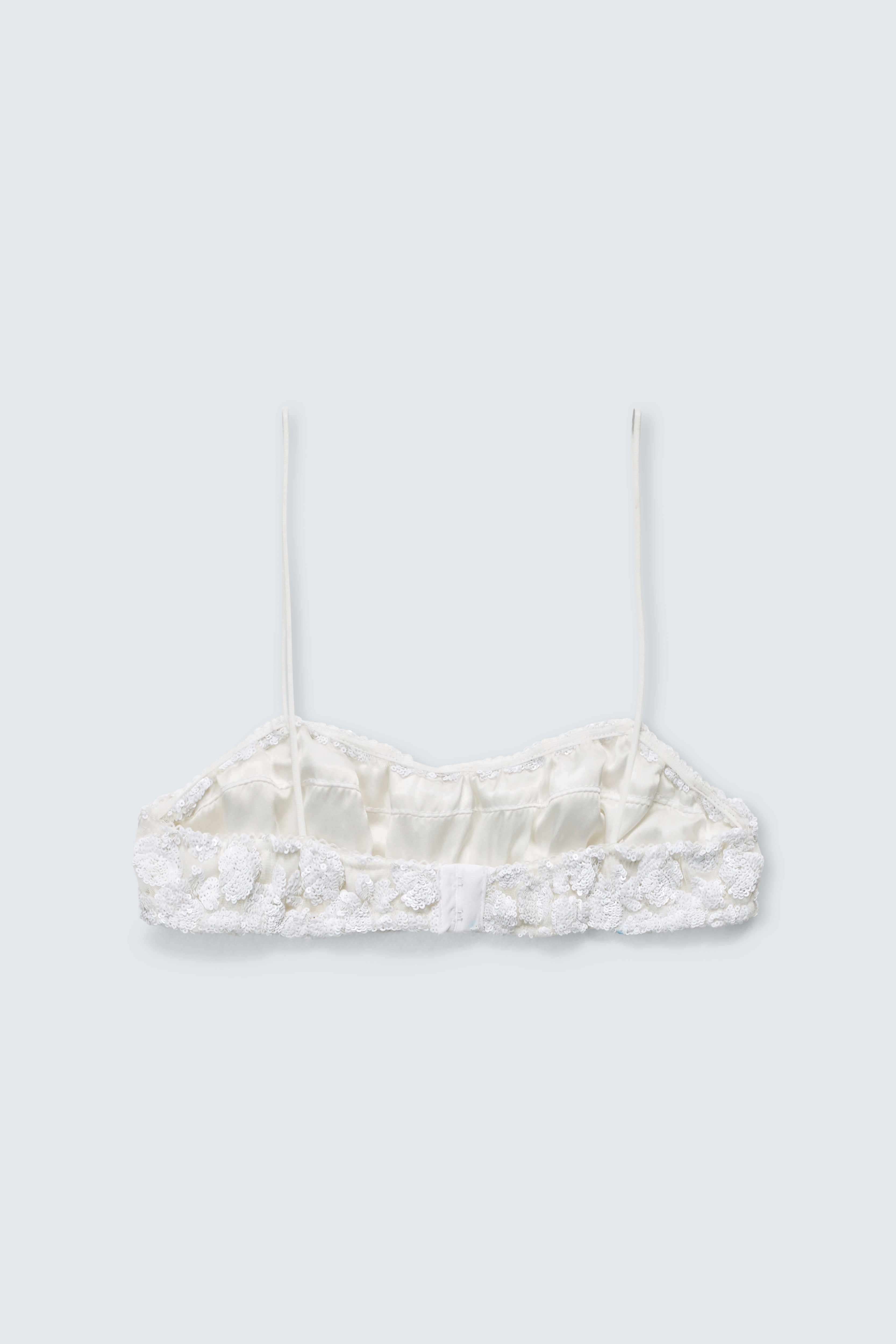 CBGEUM | BRALETTE LETITIA SEQUINS WHITE