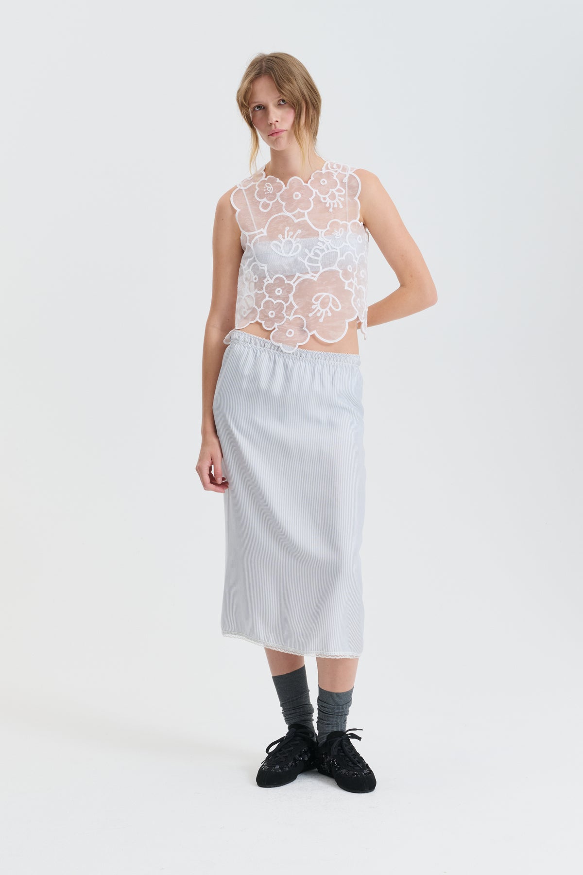 CBBLAKE | TOP EMBROIDERED MYRTIA WHITE
