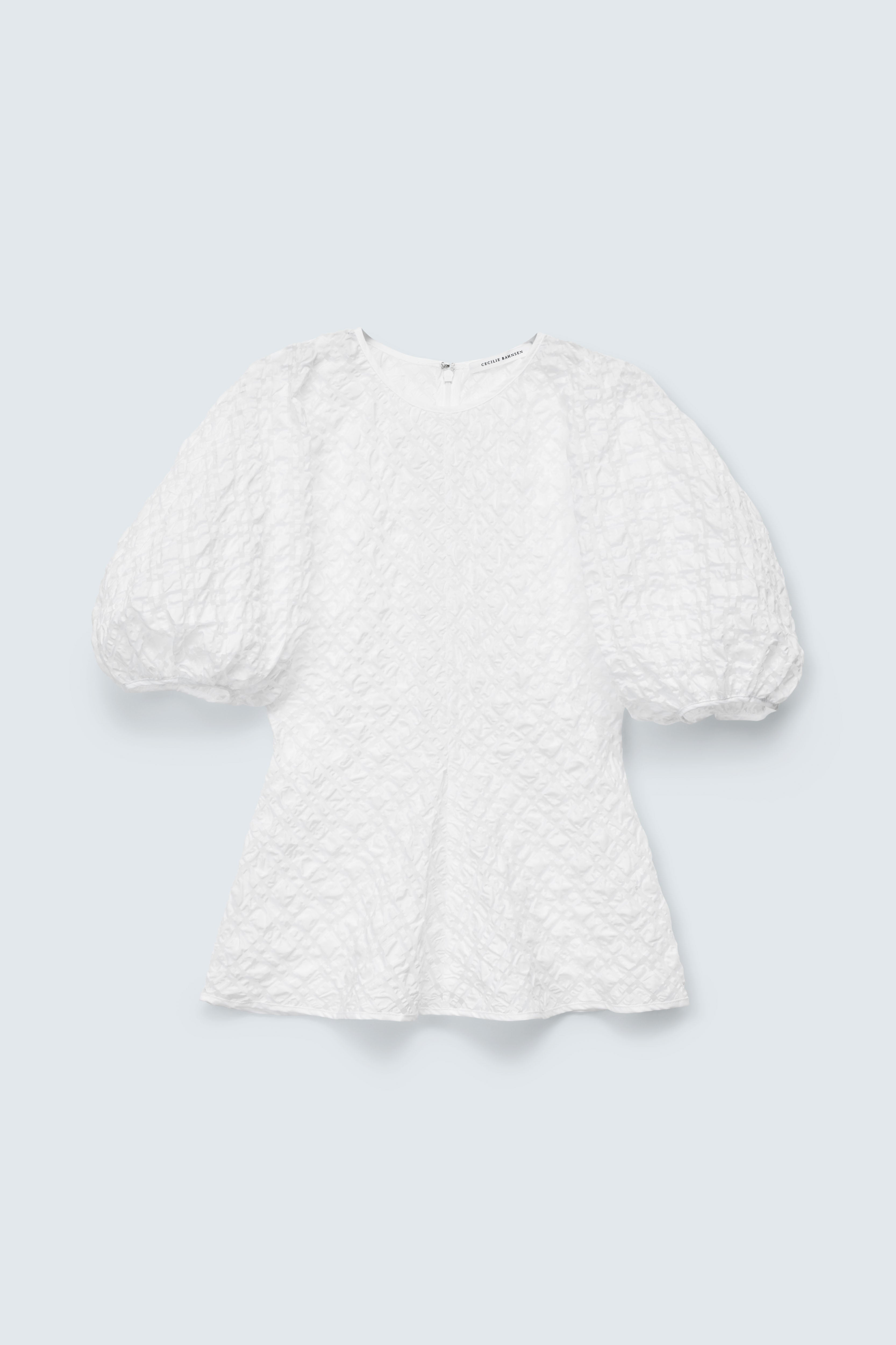 CBFINELLE | TOP CHECK SEERSUCKER WHITE