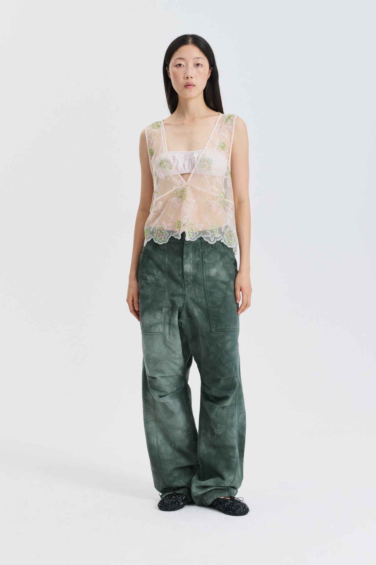 CBGABEL | TROUSERS CANVAS WASHED GREEN