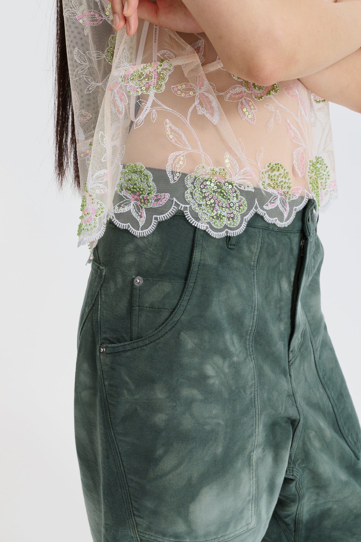 CBGABEL | TROUSERS CANVAS WASHED GREEN