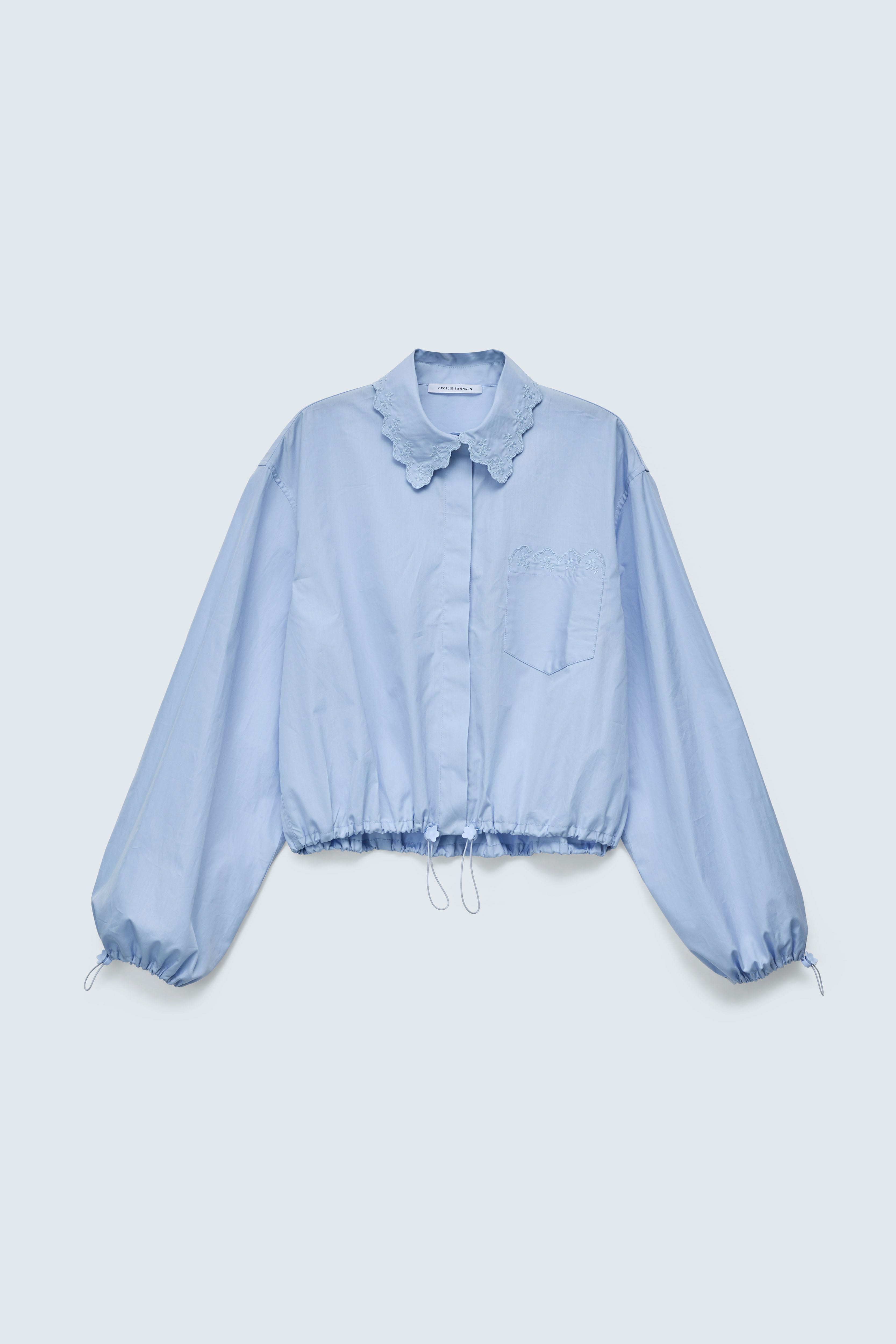 CBGEA | SHIRT EMBROIDERED COTTON LIGHT BLUE