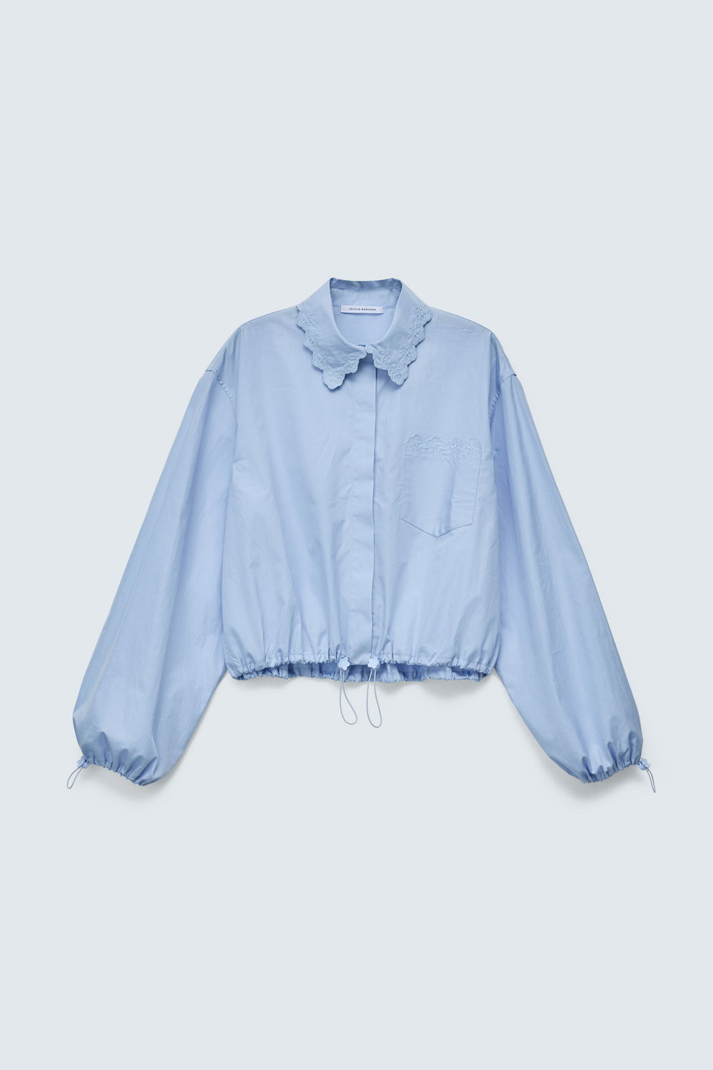 CBGEA | SHIRT EMBROIDERED COTTON LIGHT BLUE