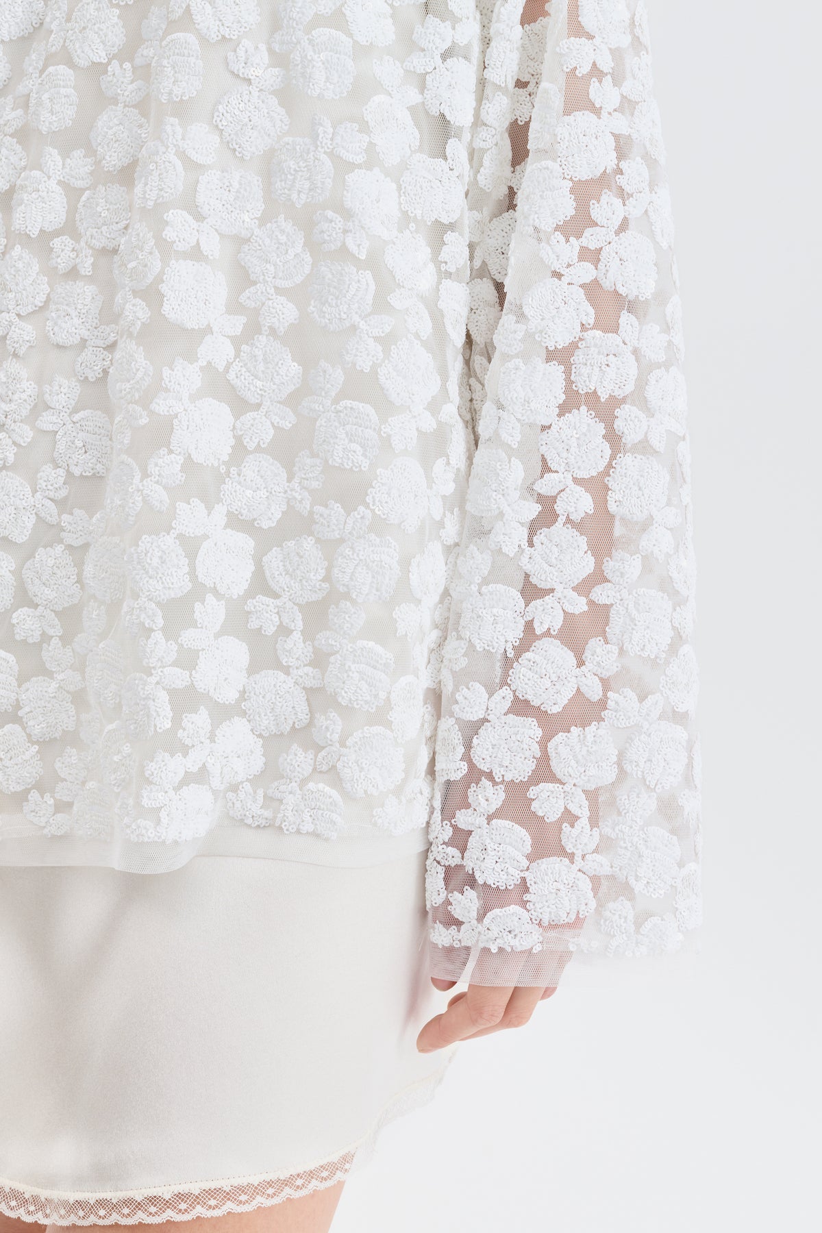 CBGROUPIE | BLOUSE LETITIA SEQUINS WHITE