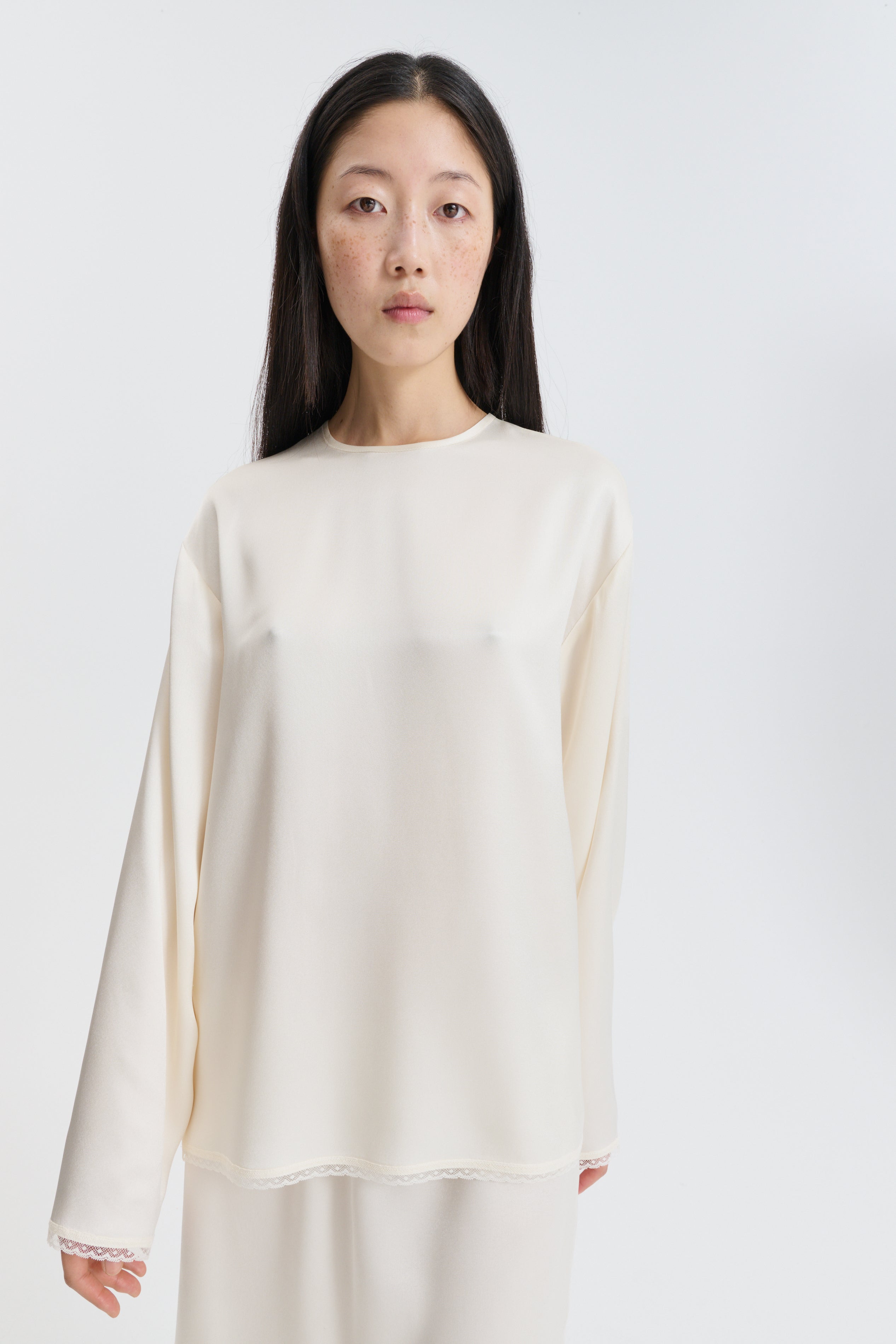 CBGROUPIE | BLOUSE DOUBLE FACE SILK ECRU