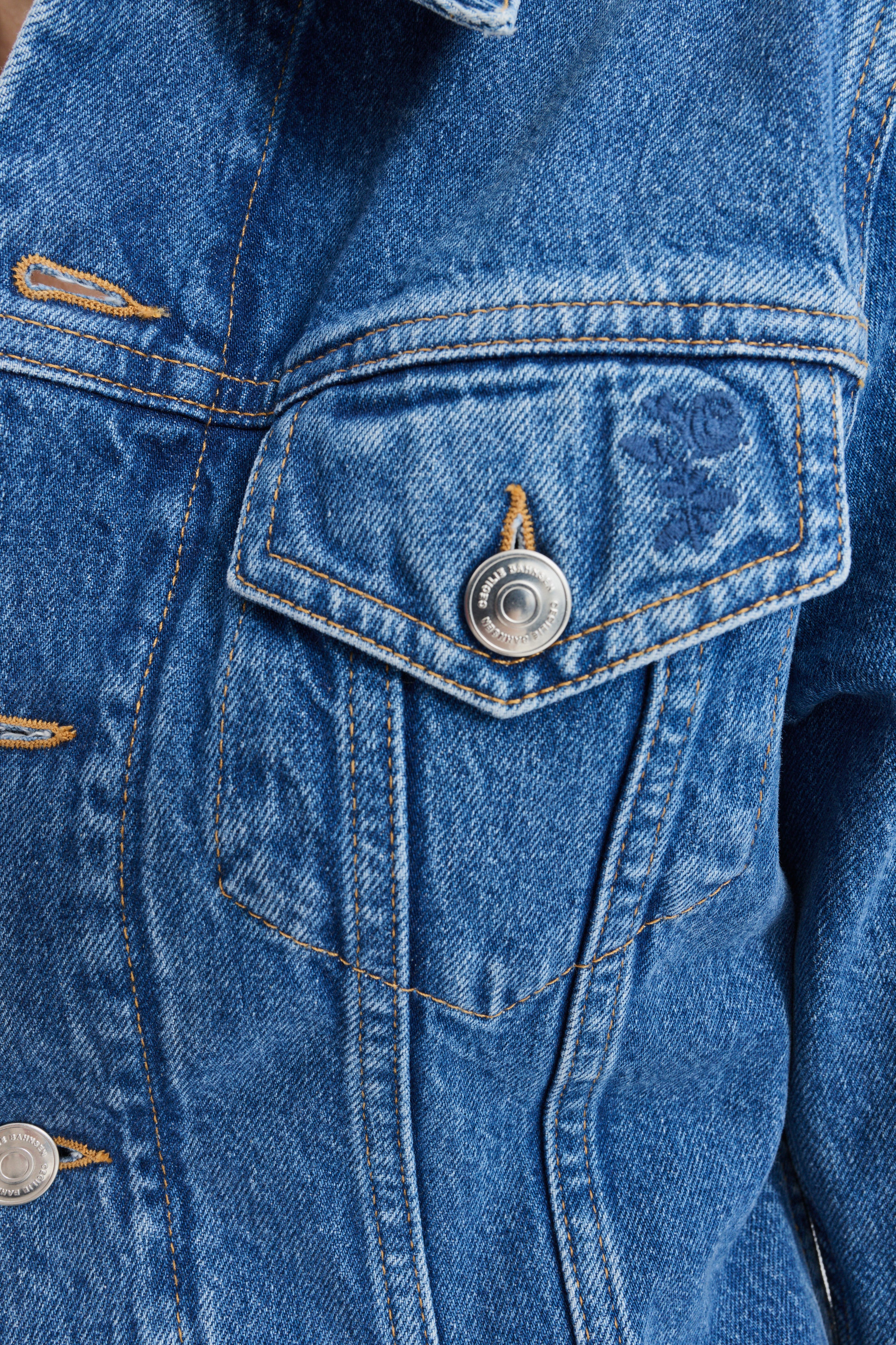 CBGINNIE | JACKET DENIM WASHED BLUE