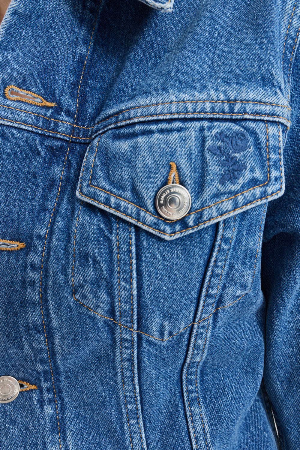 CBGINNIE | JACKET DENIM WASHED BLUE