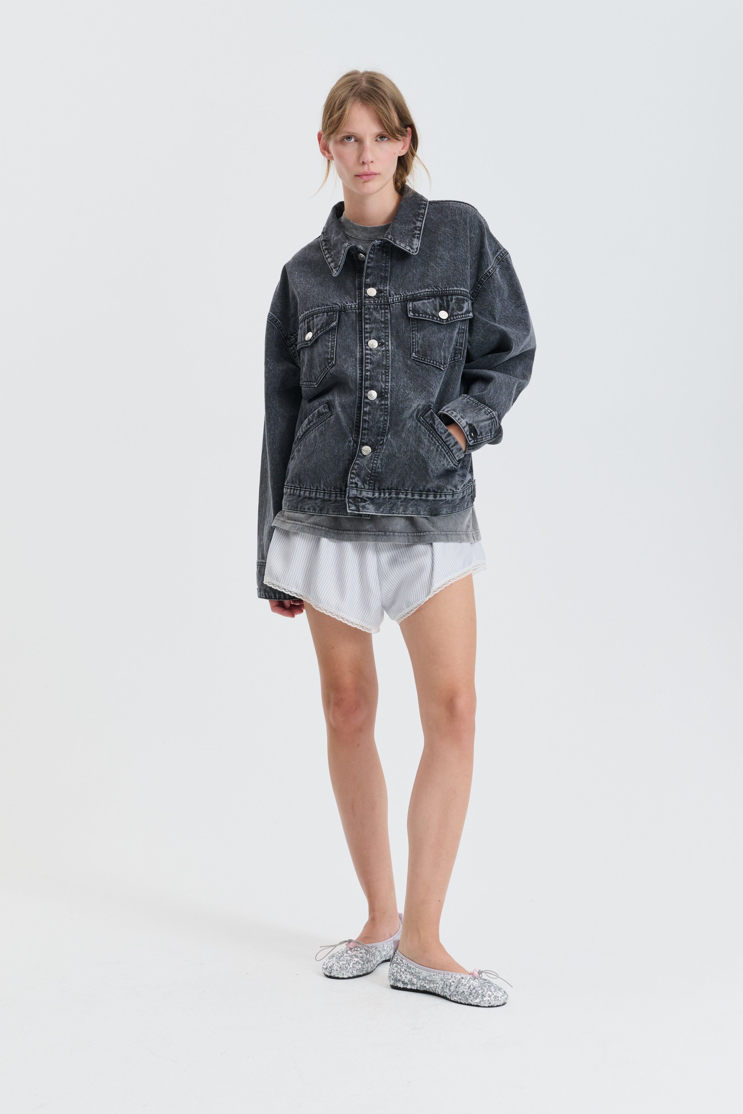 CBGASTON | JACKET DENIM WASHED BLACK