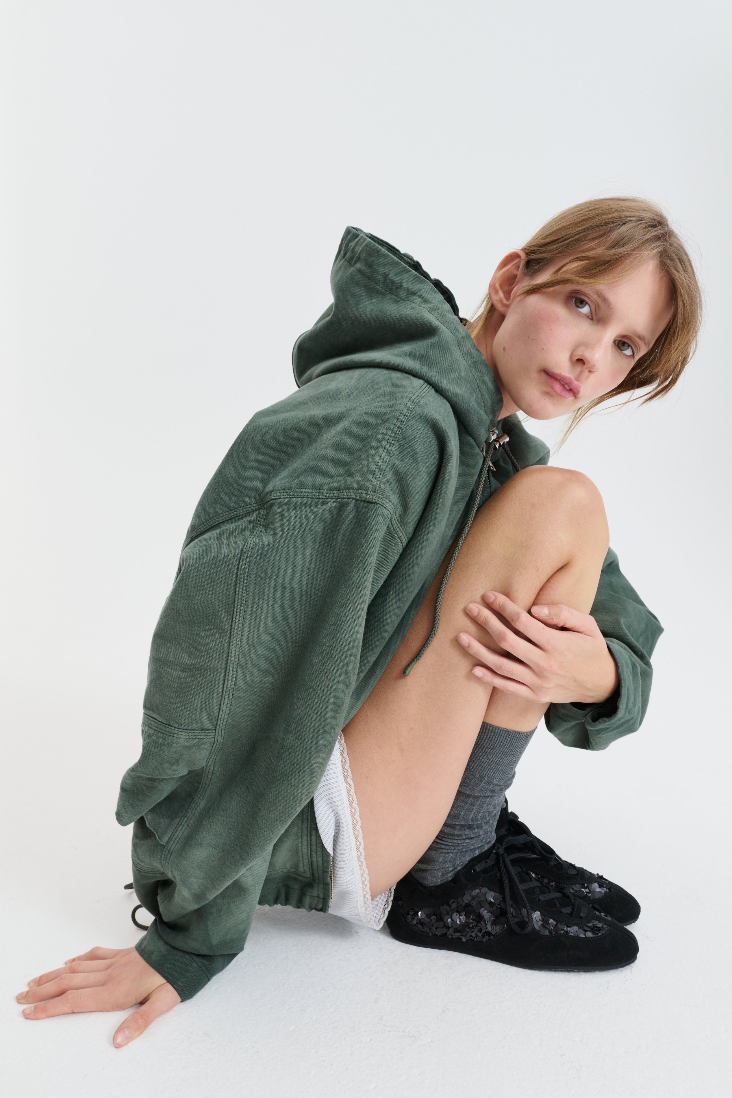 CBGRIFFEN | JACKET CANVAS WASHED GREEN