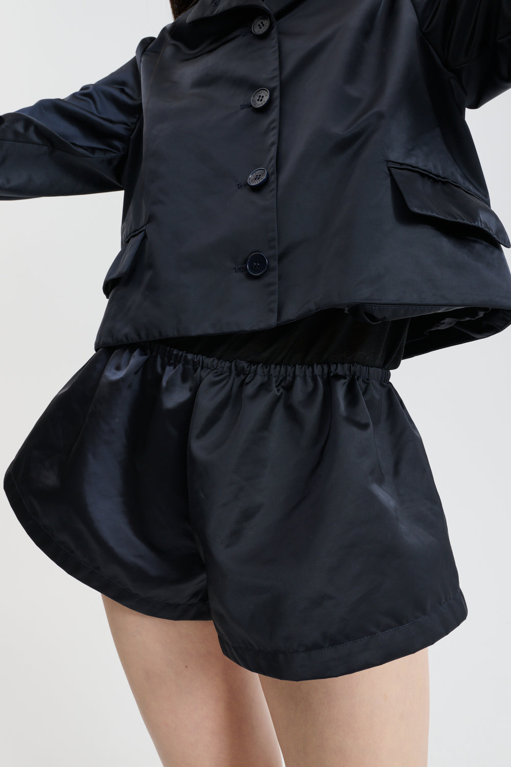 CBGEMI | SHORTS NYLON DUCHESS SATIN MIDNIGHT
