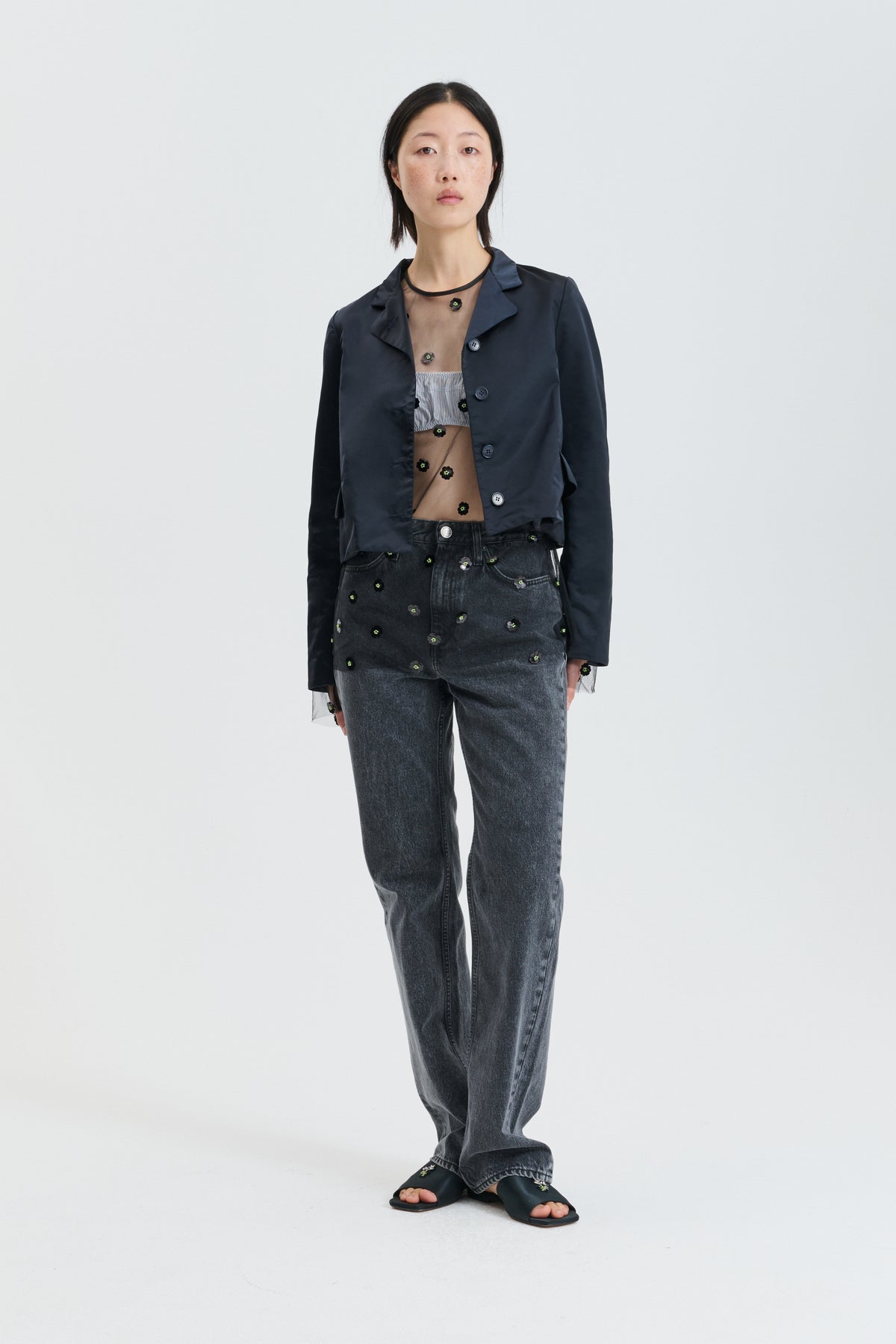 CBMARA | JACKET NYLON DUCHESS SATIN MIDNIGHT