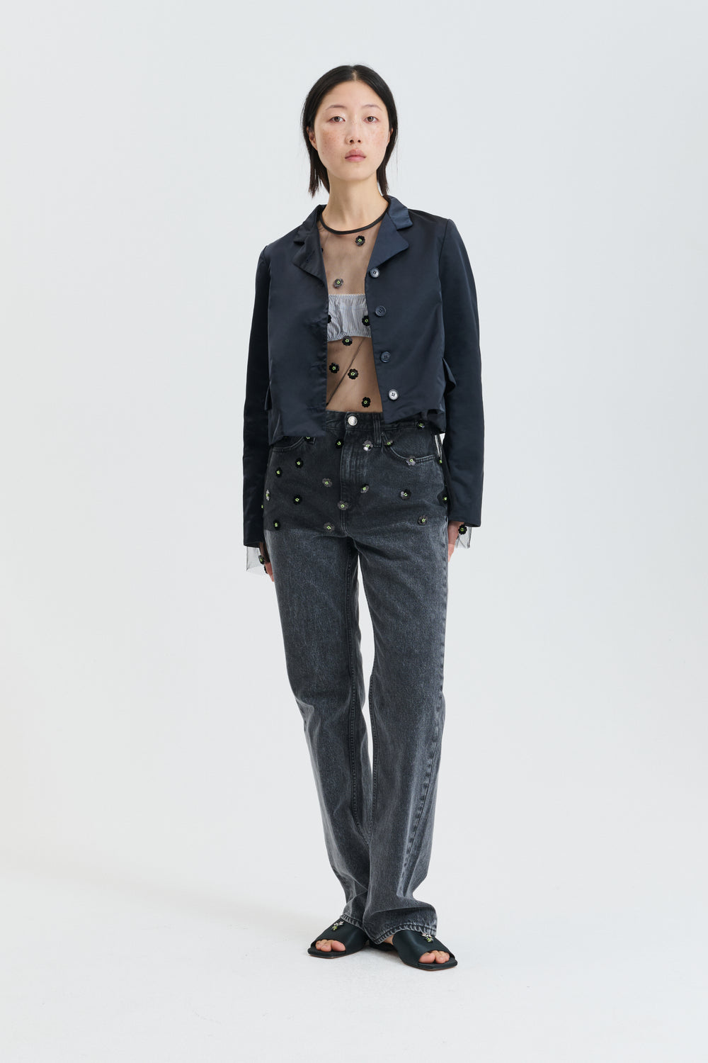 CBMARA | JACKET NYLON DUCHESS SATIN MIDNIGHT