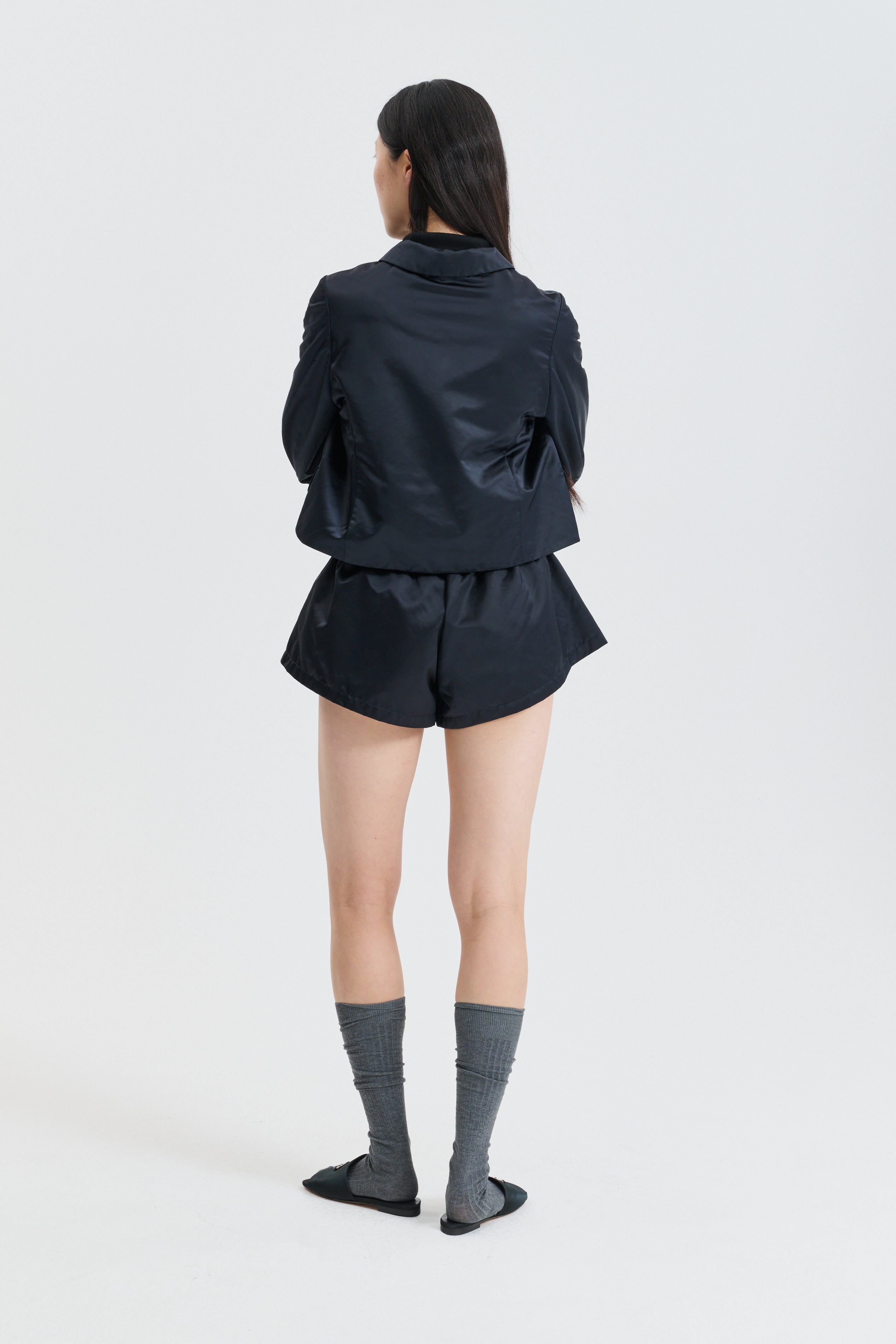 CBGEMI | SHORTS NYLON DUCHESS SATIN MIDNIGHT