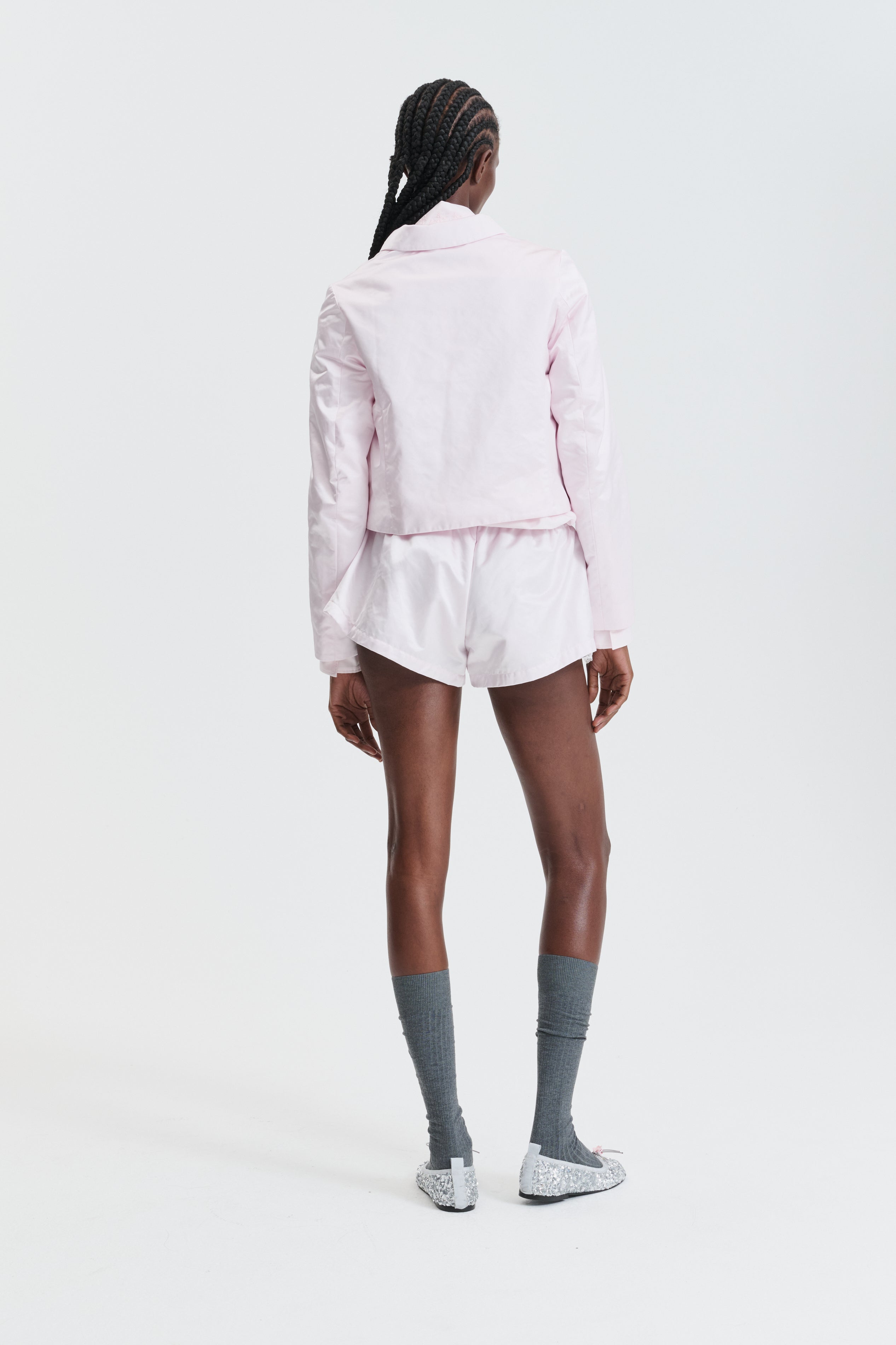 CBMARA | JACKET NYLON DUCHESS SATIN PALE PINK