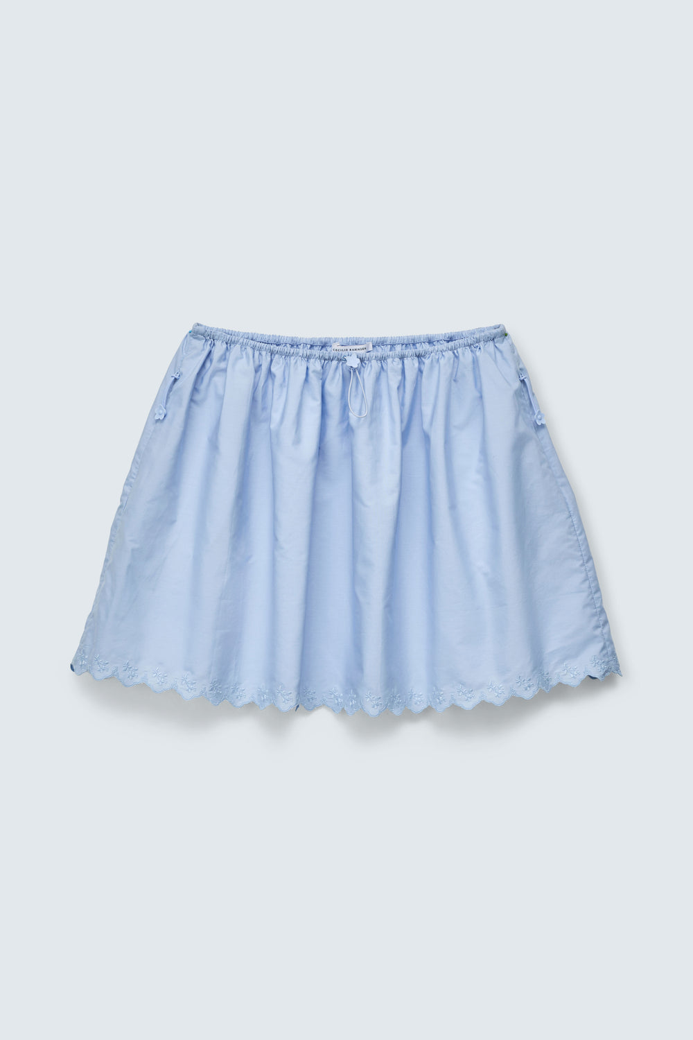 CBGALE | SKIRT EMBROIDERED COTTON LIGHT BLUE