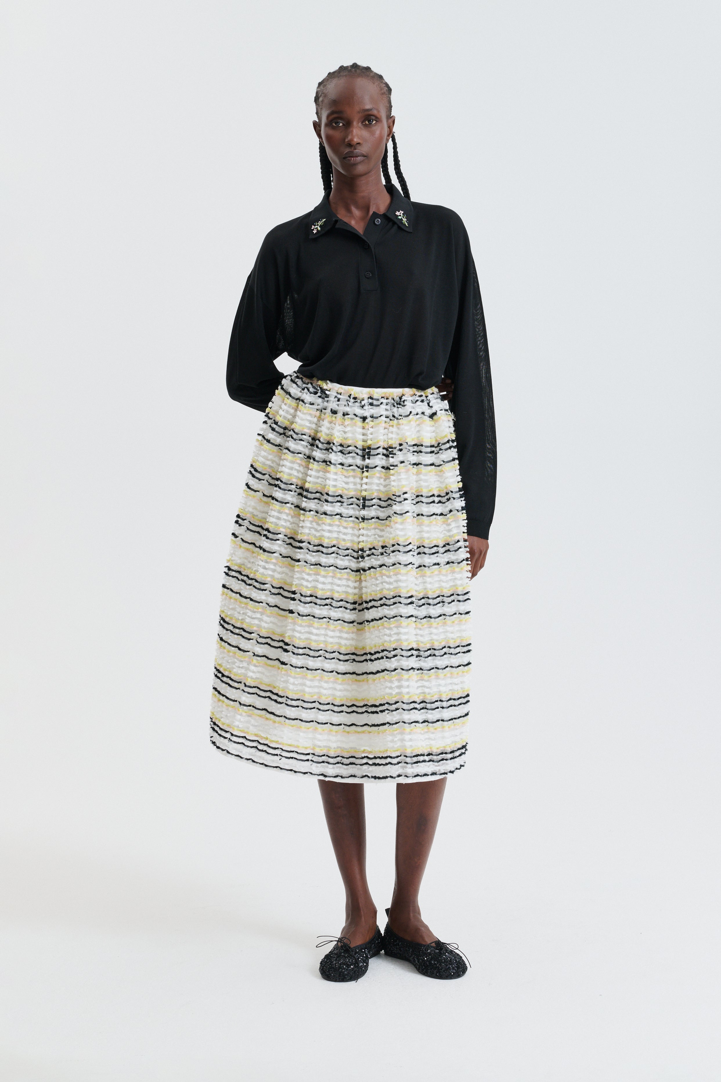 CBGAELLE | PULLOVER DAINTY SILK KNIT BLACK