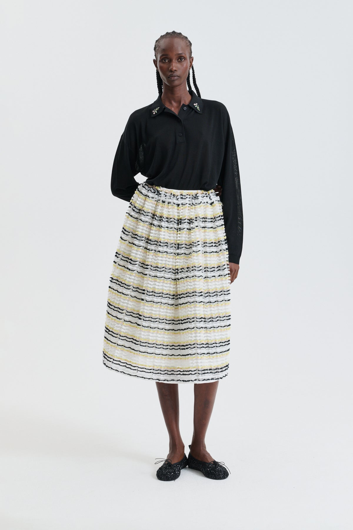 CBGAELLE | PULLOVER DAINTY SILK KNIT BLACK
