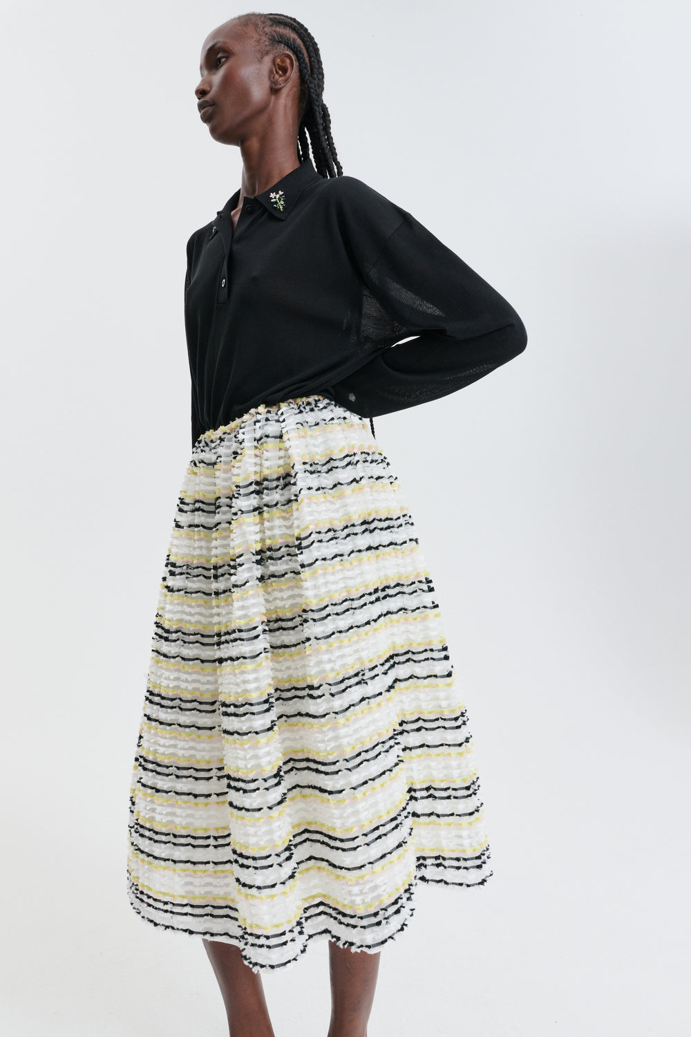 CBGAELLE | PULLOVER DAINTY SILK KNIT BLACK