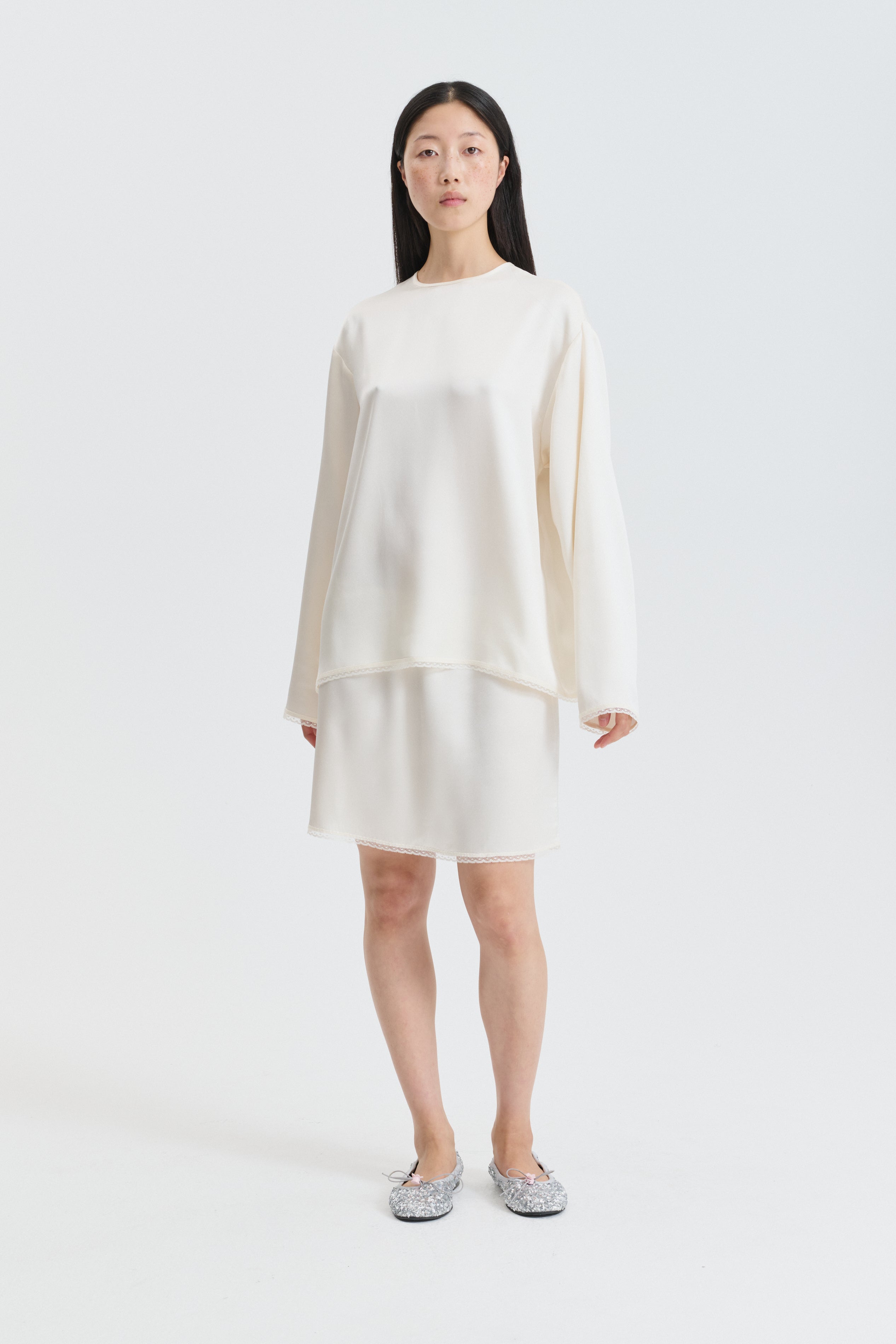 CBGROUPIE | BLOUSE DOUBLE FACE SILK ECRU