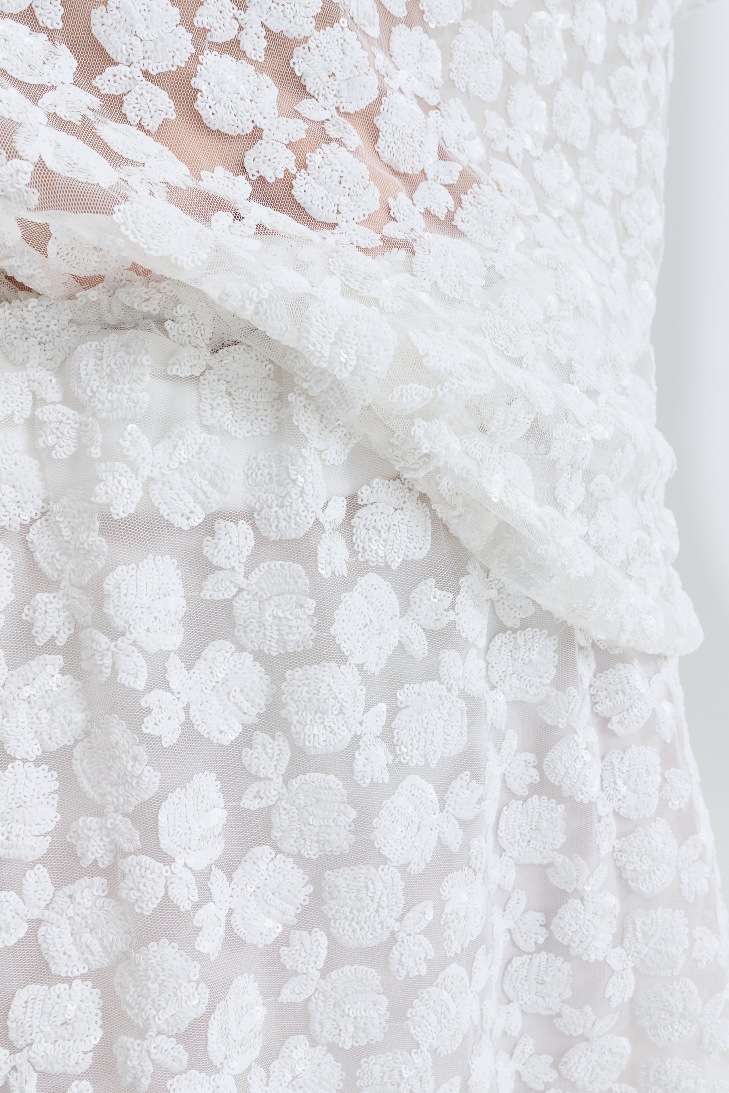 CBGERANI | SKIRT LETITIA SEQUINS WHITE