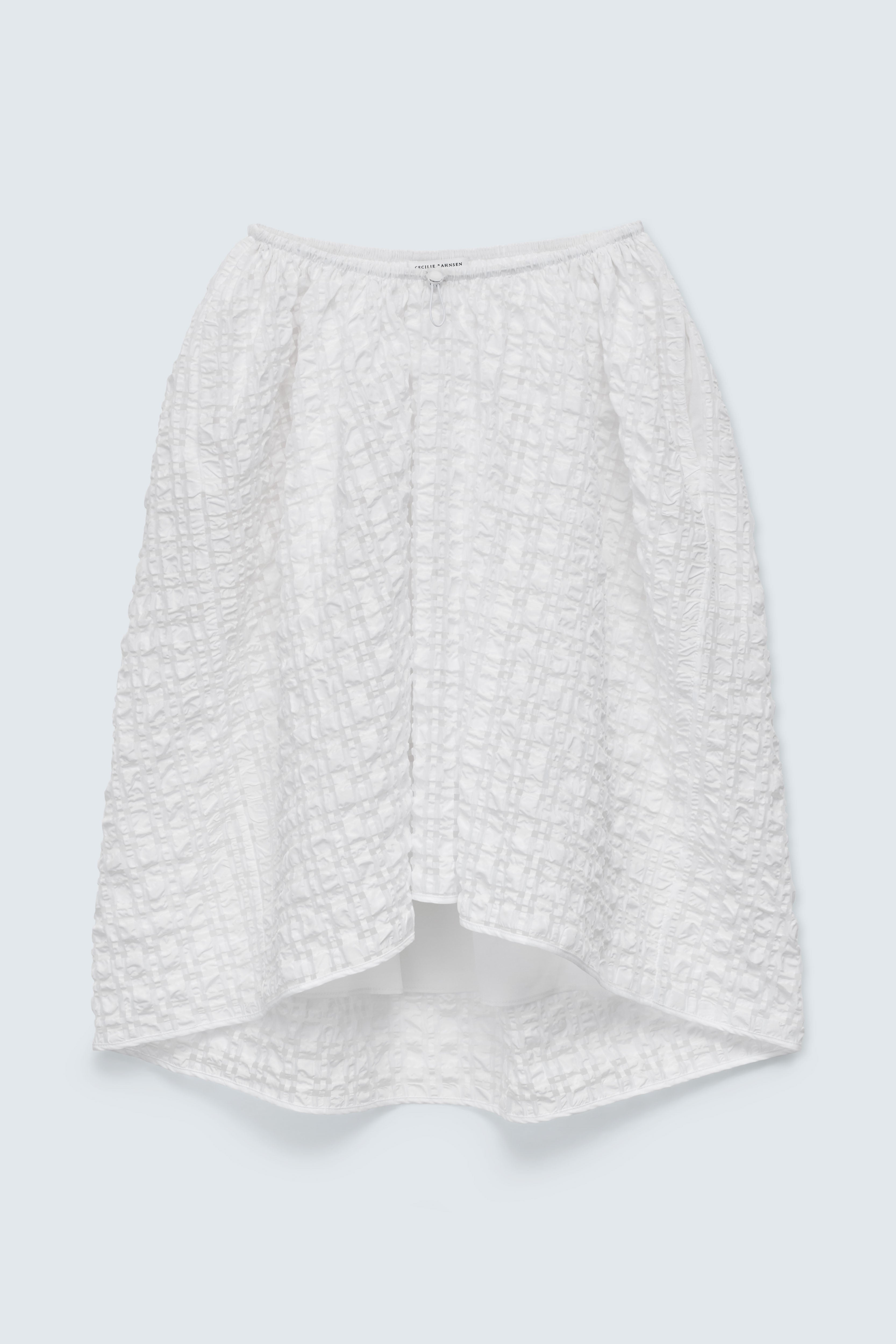 CBGALA | SKIRT CHECK SEERSUCKER WHITE