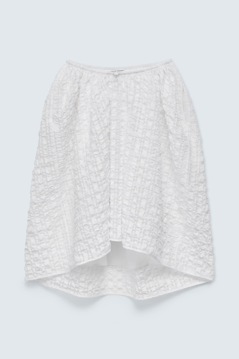 CBGALA | SKIRT CHECK SEERSUCKER WHITE