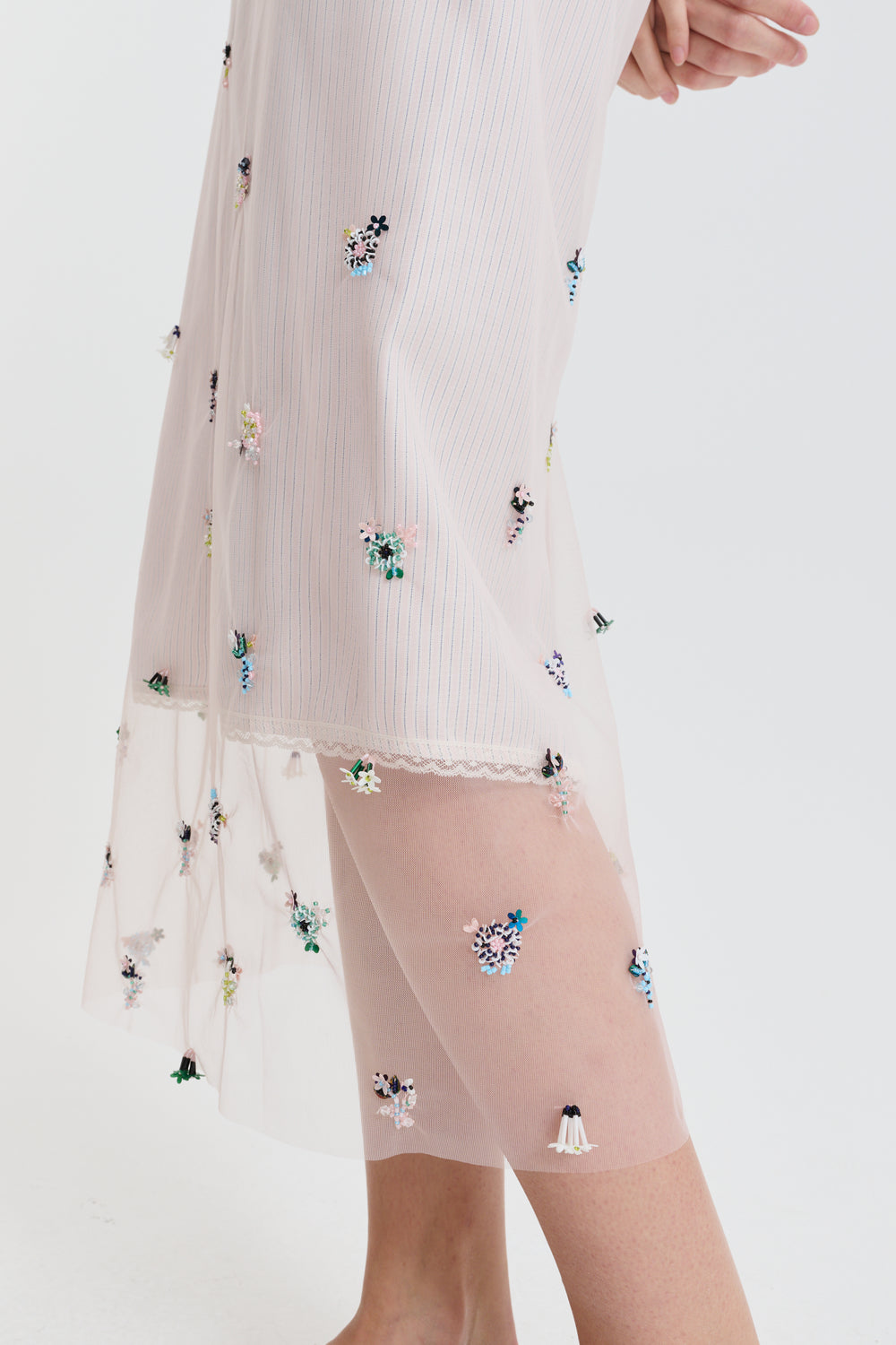 CBUKA | SKIRT WILDFLOWER APPLIQUÈ PINK MULTI