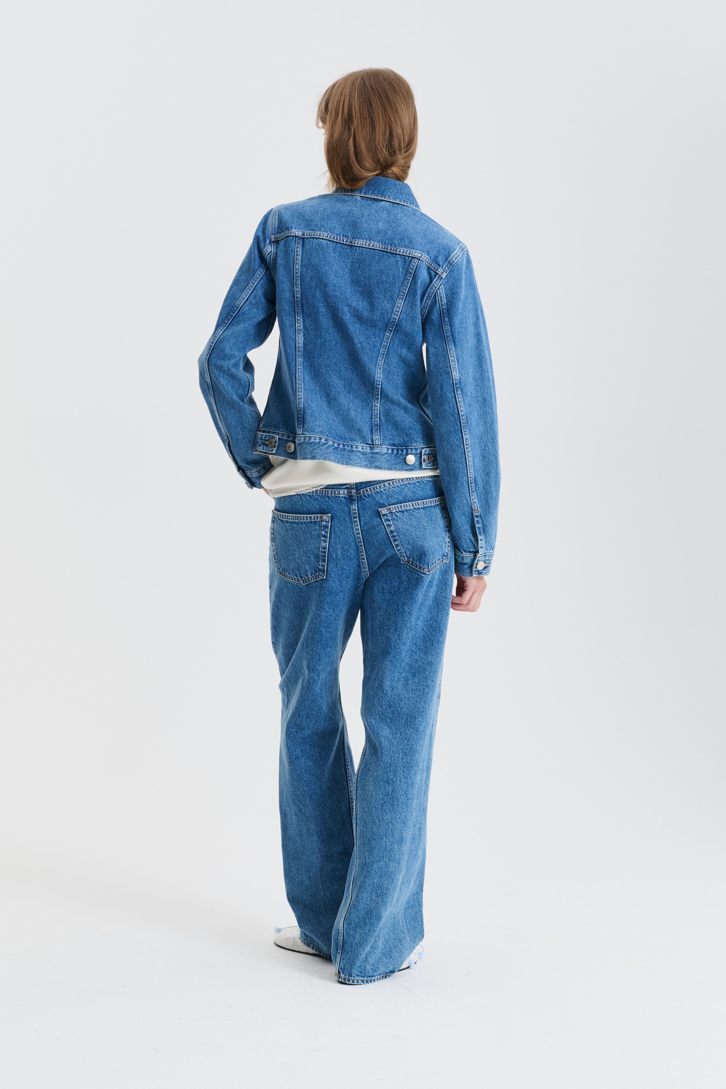 CBGINNIE | JACKET DENIM WASHED BLUE