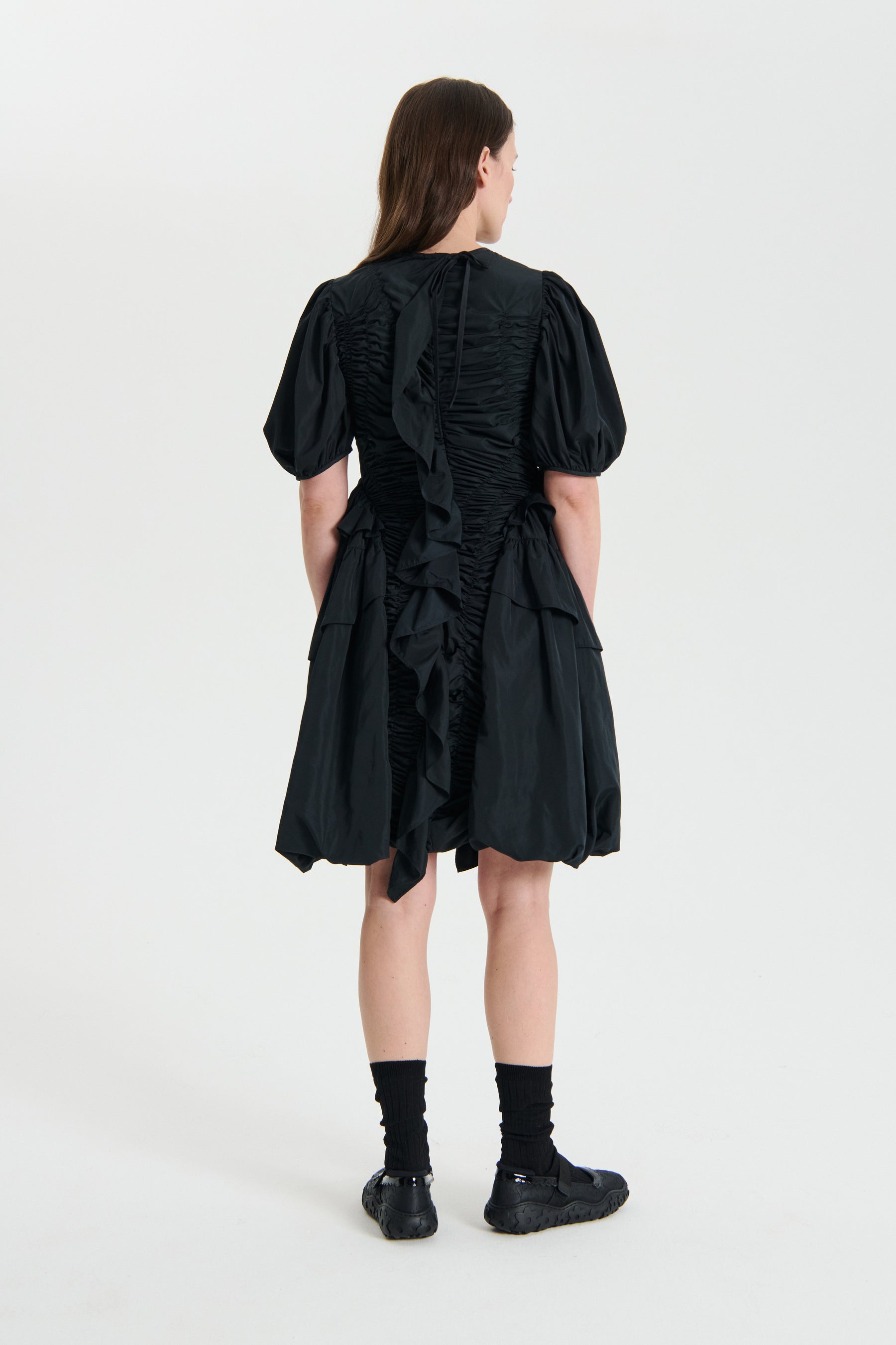 ワンピース [Cecilie Bahnsen]Alena Dress Recycled Faille Black OLENA | DRESS RECYCLED FAILLE BLACK