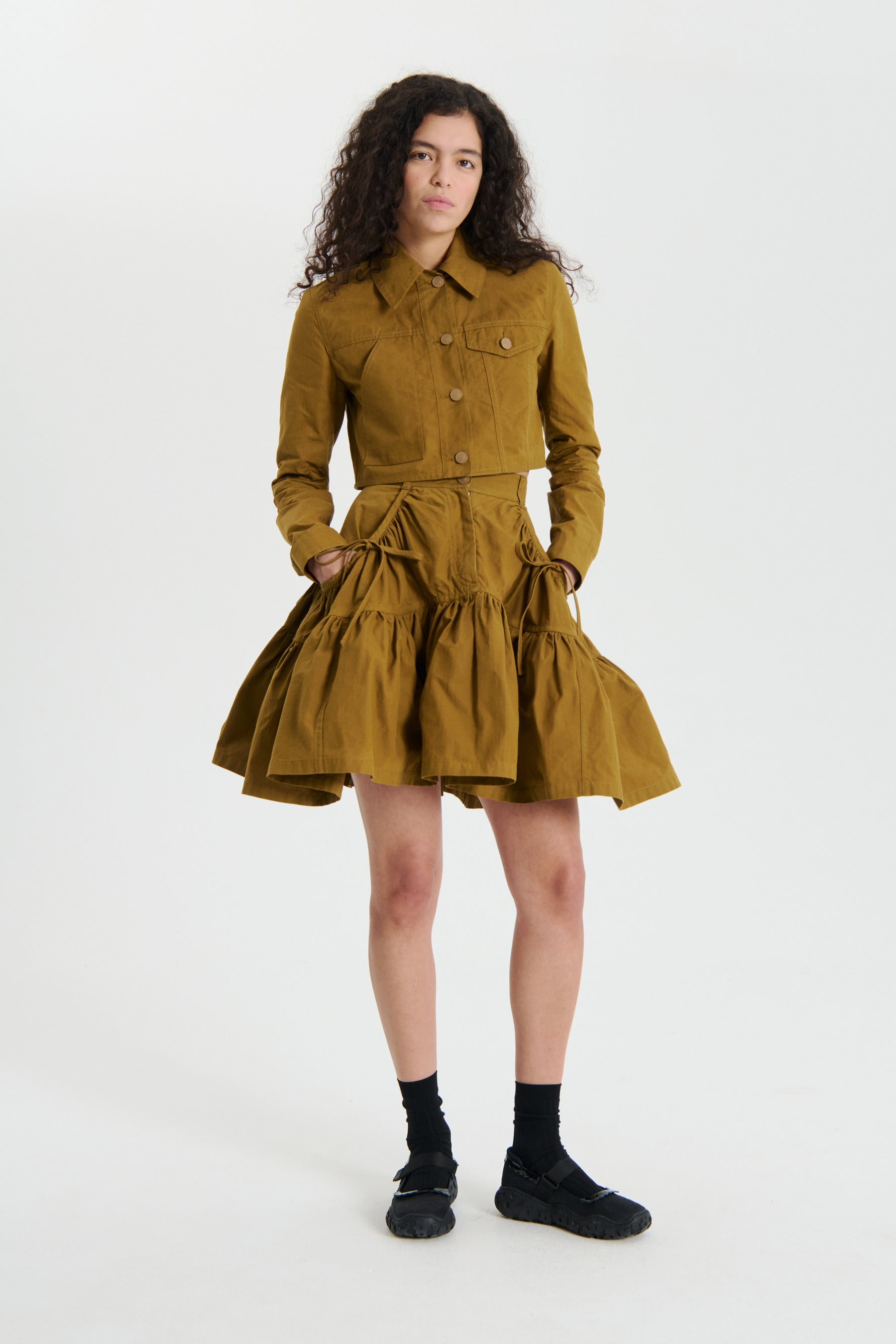GRACIE JACKET RIPSTOP COTTON OCHRE