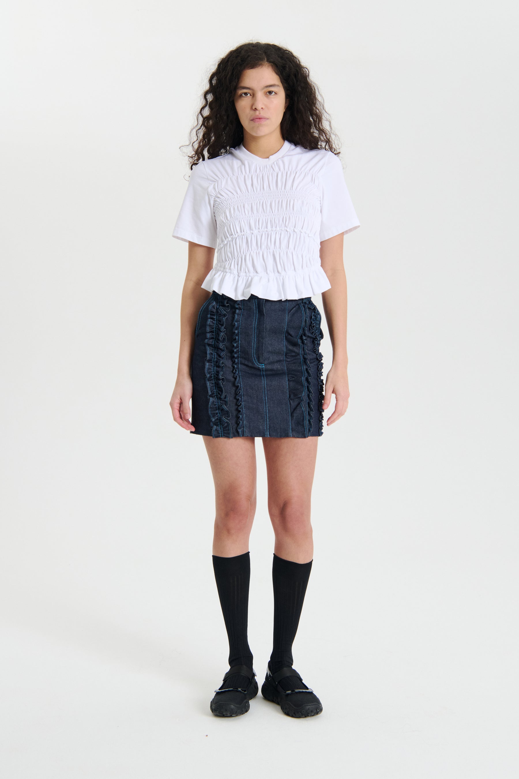 【新品未使用】cecilie bahnsen スカート ODIN | SKIRT DENIM INDIGO