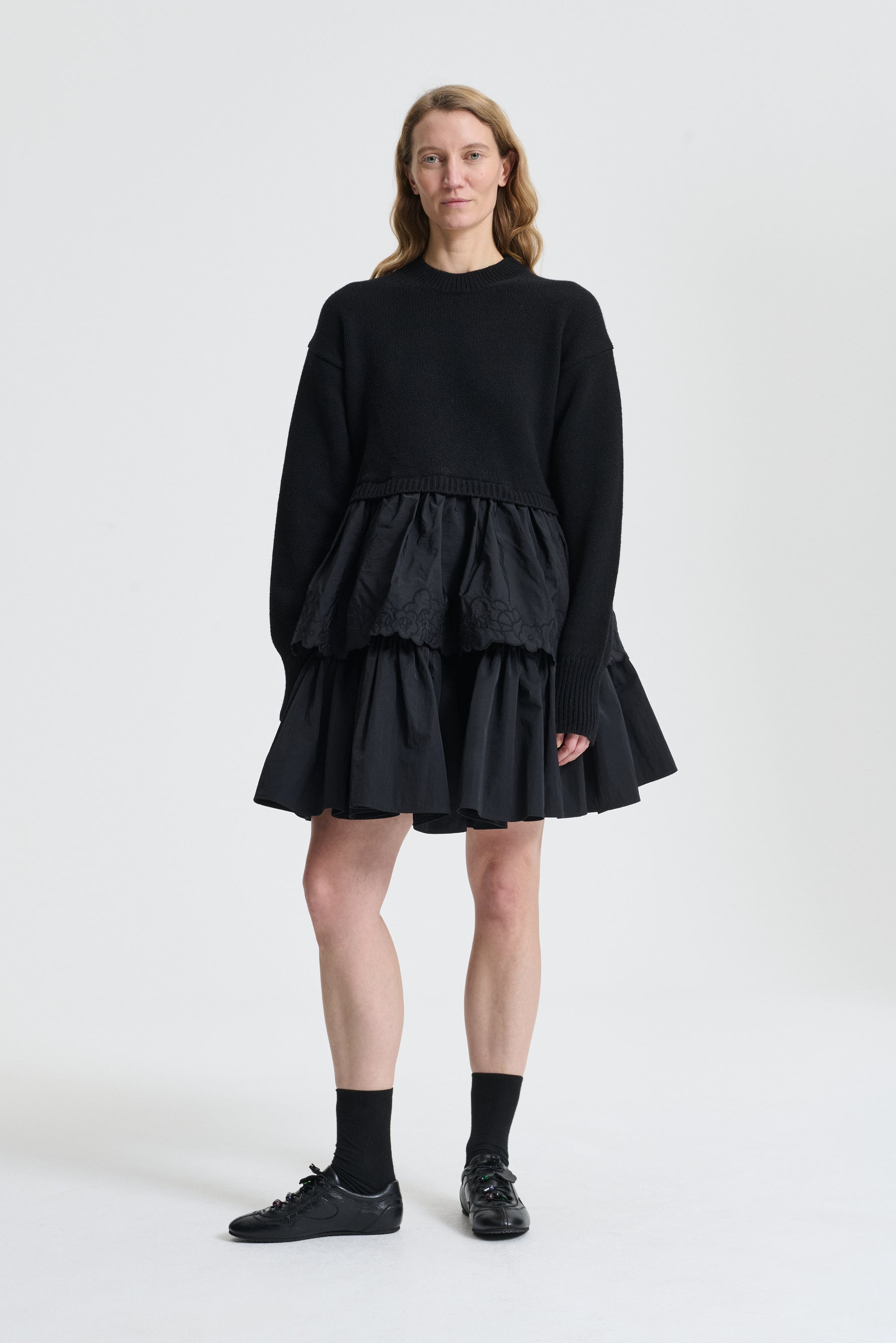 CECILIE BAHNSEN ニット セーター プルオーバー XS/S 黒 CECILIE BAHNSEN（セシリーバンセン）ニット・セーター 黒 サイズ:XS/S