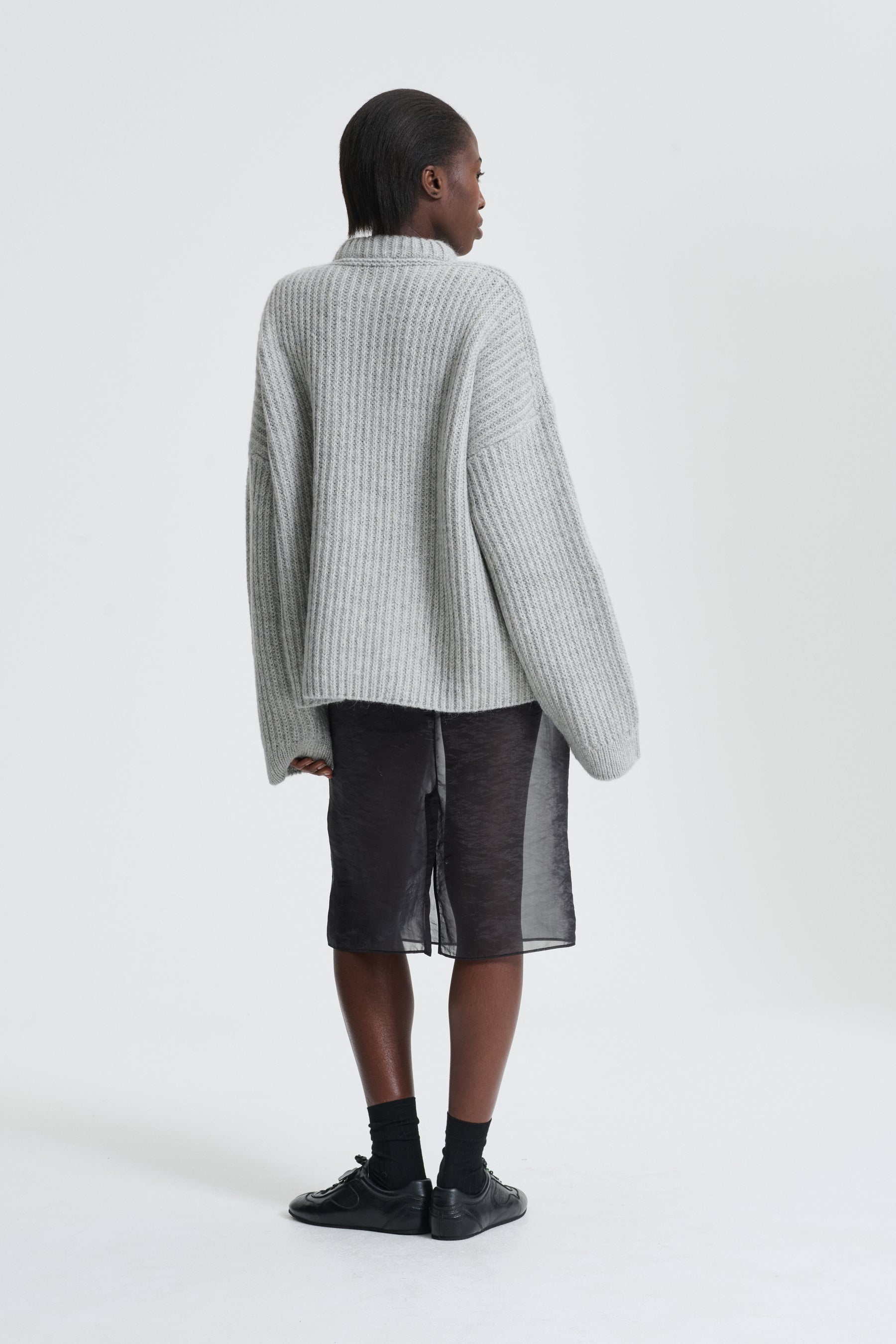 BELINDA | JUMPER CABLE KNIT GREY
