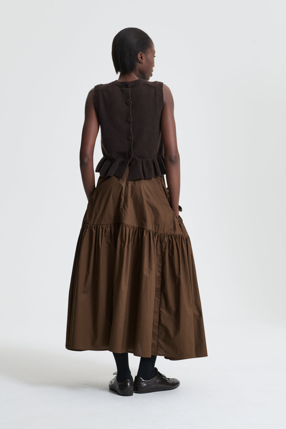 BILL | VEST RECYCLED CASHMERE BROWN