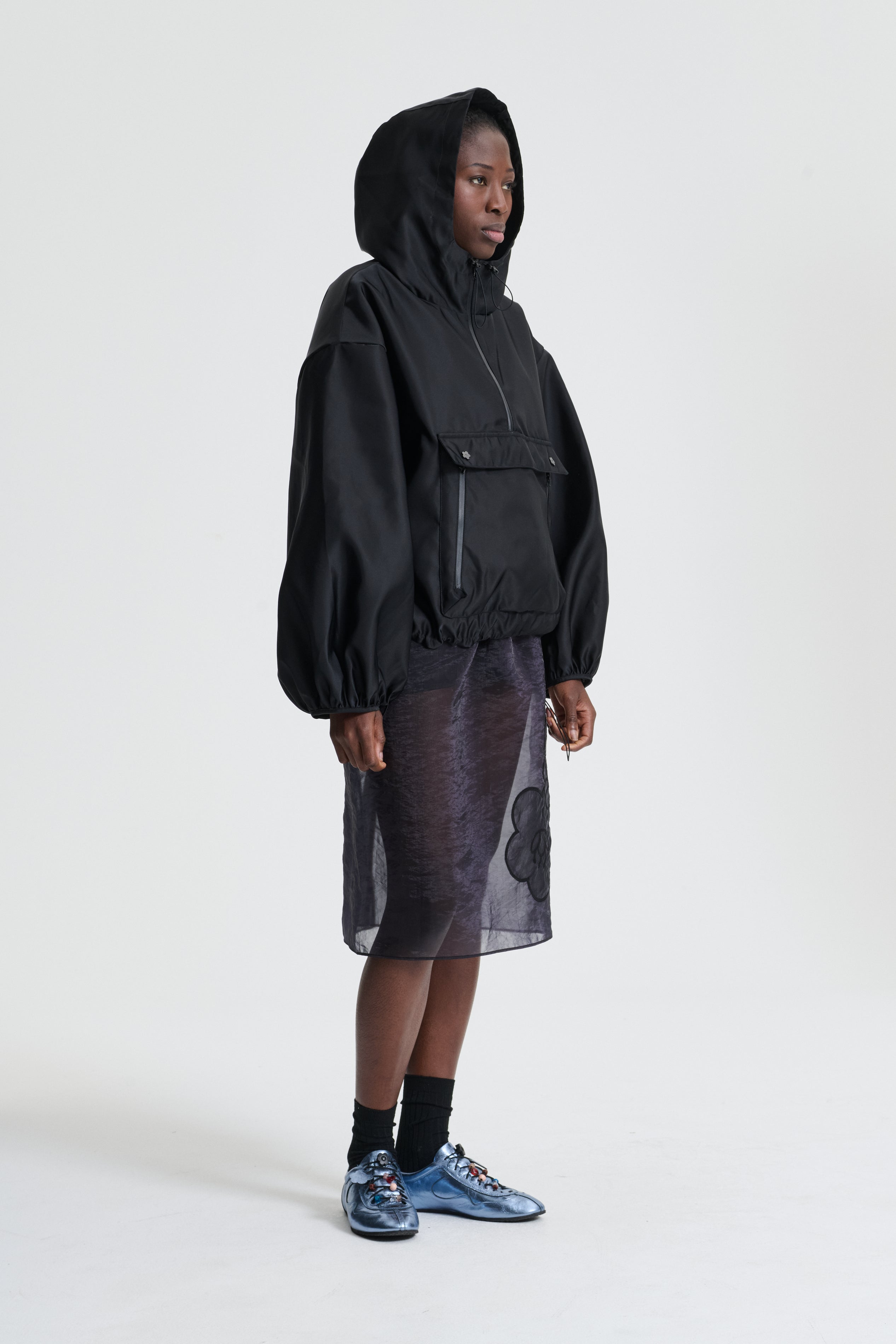 BEVERLY | ANORAK JACKET TECHNICAL NYLON BLACK – Cecilie Bahnsen