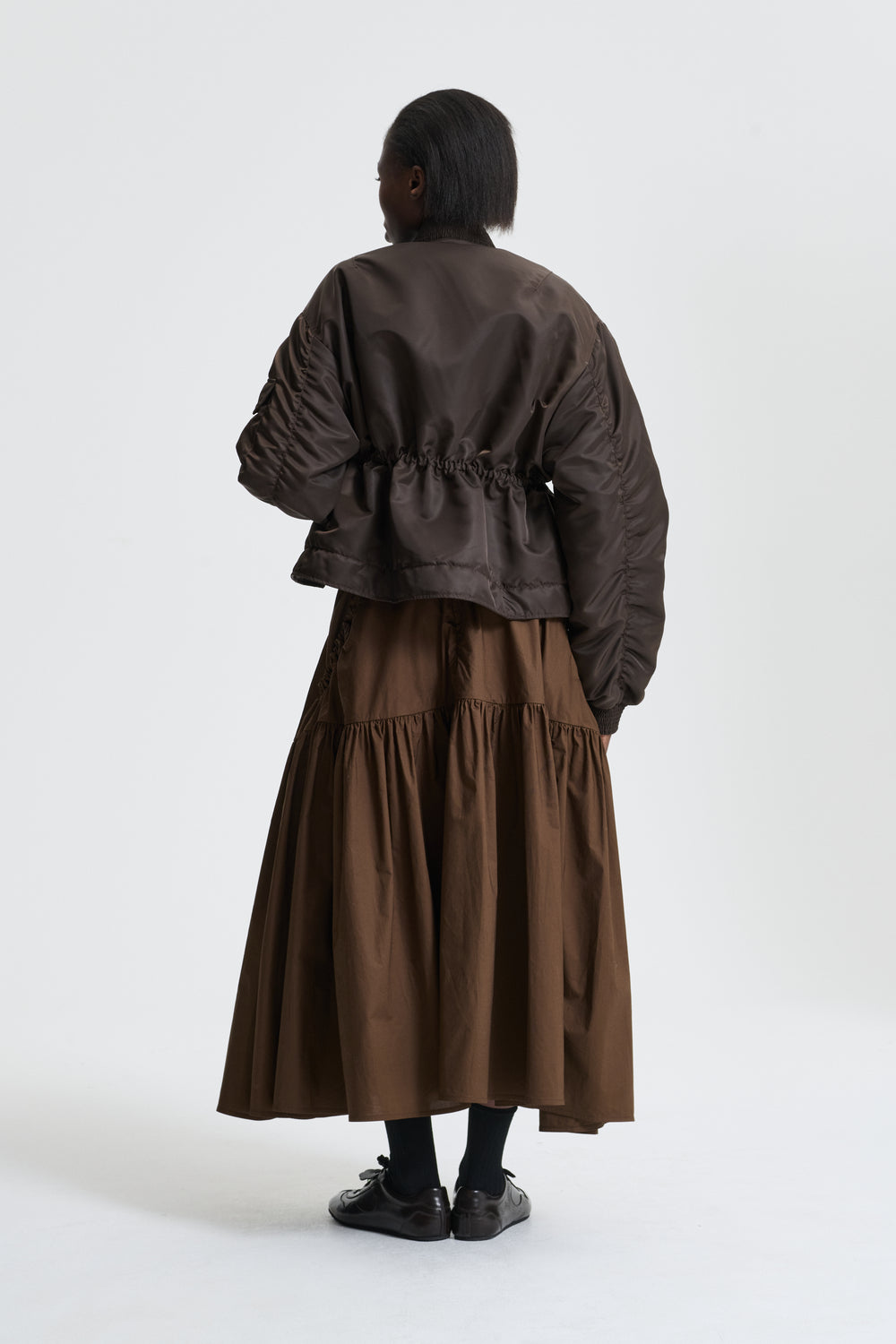 BIRDIE | BOMBER JACKET TECHNICAL NYLON BROWN