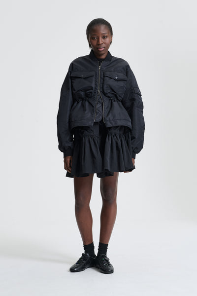 BIRDIE | BOMBER JACKET TECHNICAL NYLON BLACK