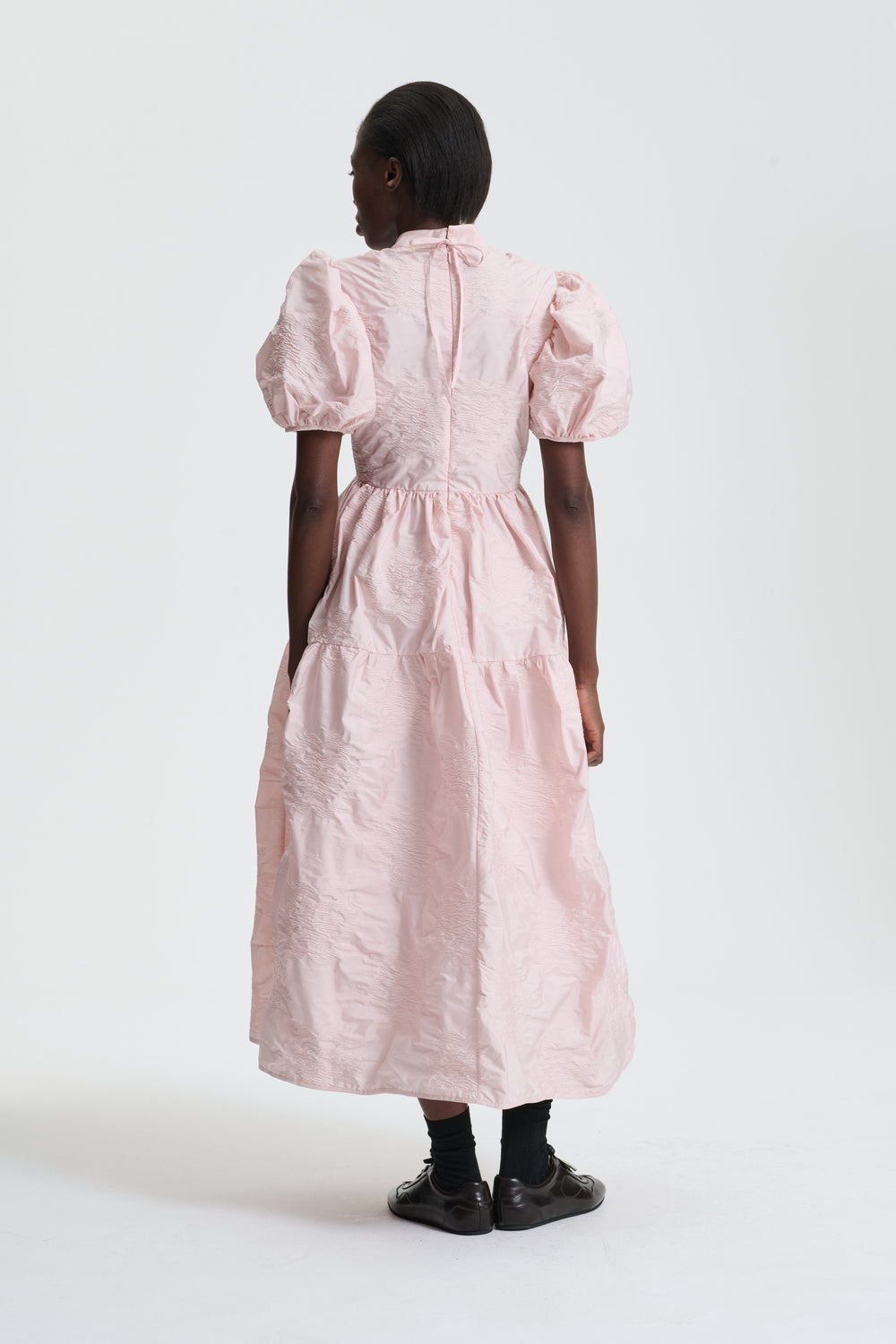 KELLY | DRESS BORUS JACQUARD BLUSH PINK