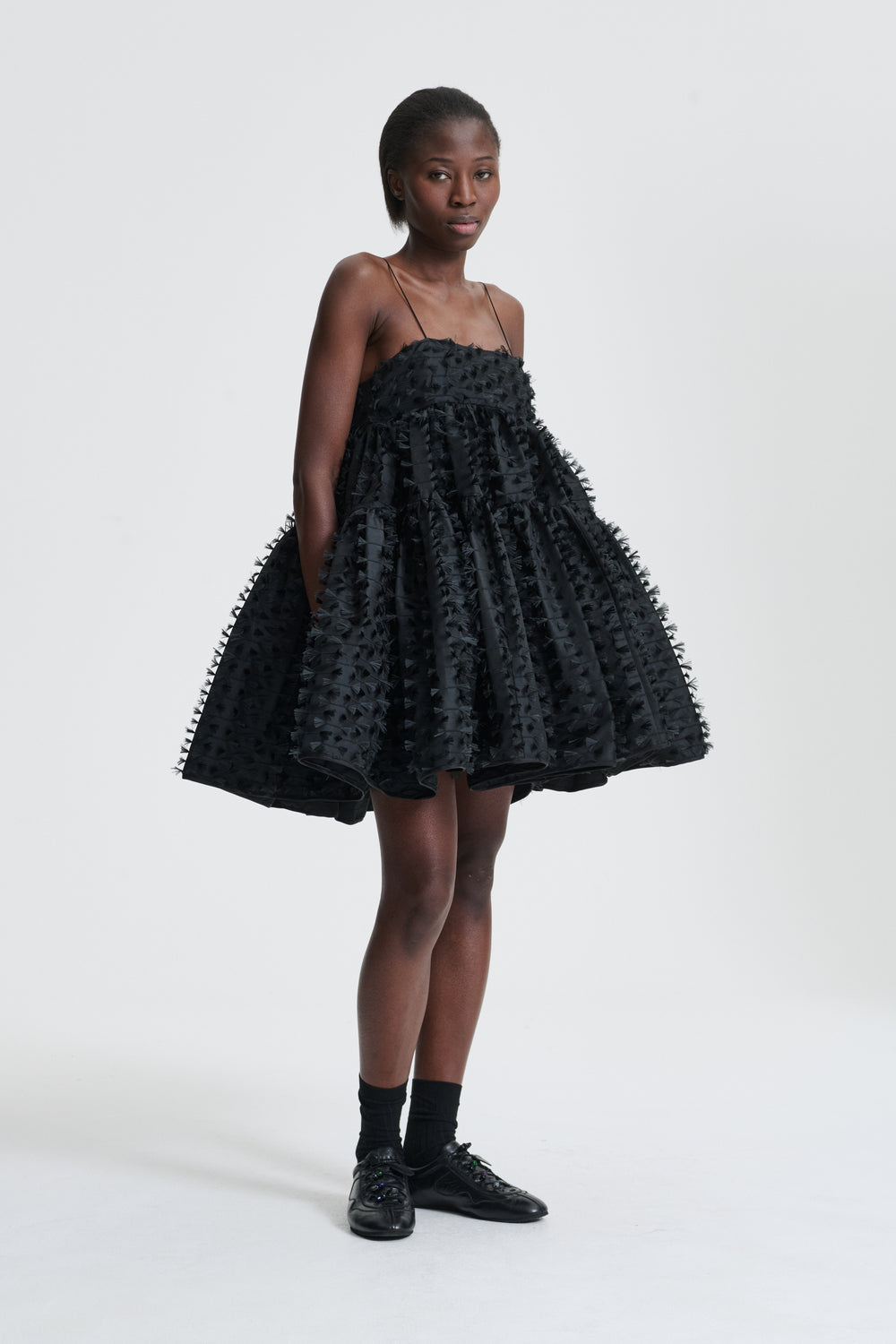 OBERRA | DRESS FIAMMA FIL-COUPÉ BLACK
