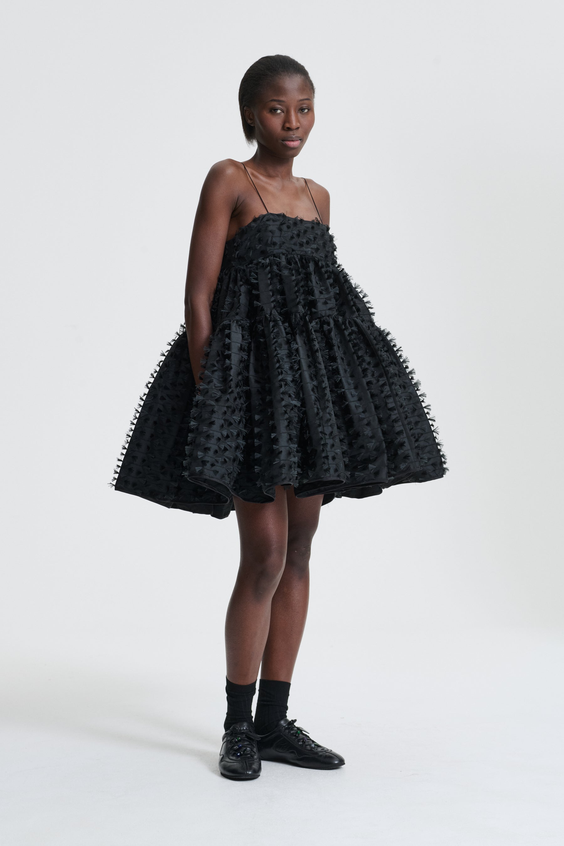 OBERRA | DRESS FIAMMA FIL-COUPÉ BLACK