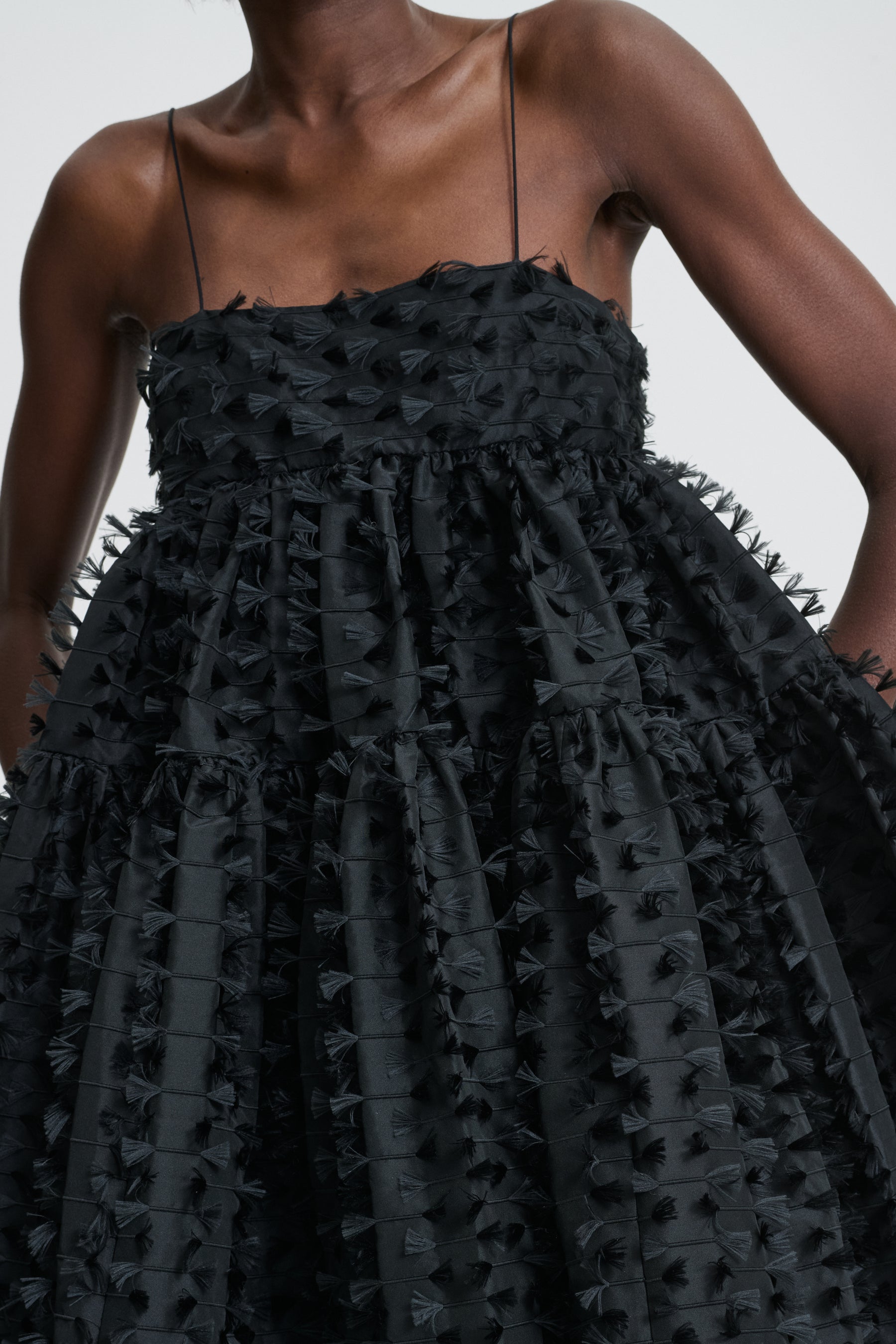 OBERRA | DRESS FIAMMA FIL-COUPÉ BLACK