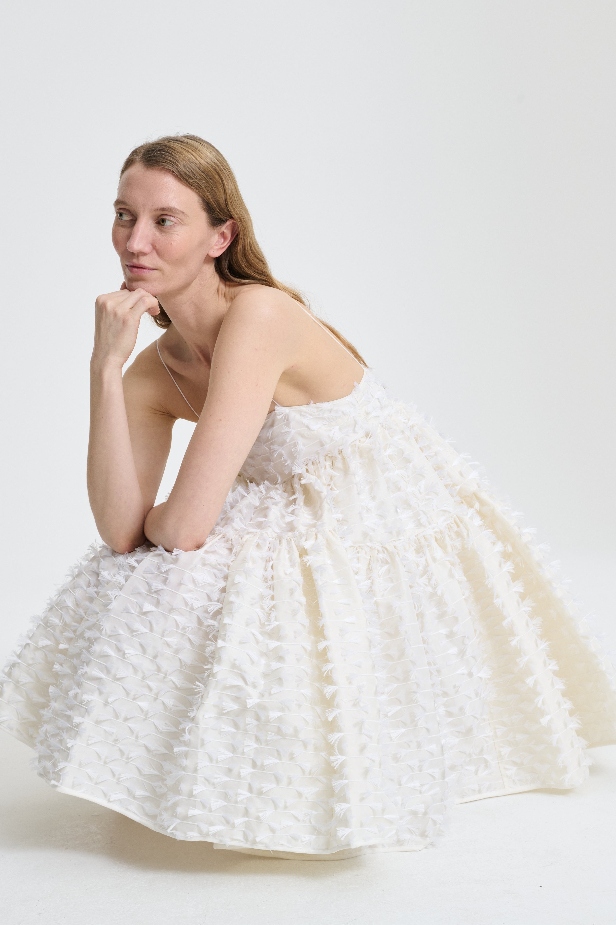 OBERRA | DRESS FIAMMA FIL-COUPÉ WHITE