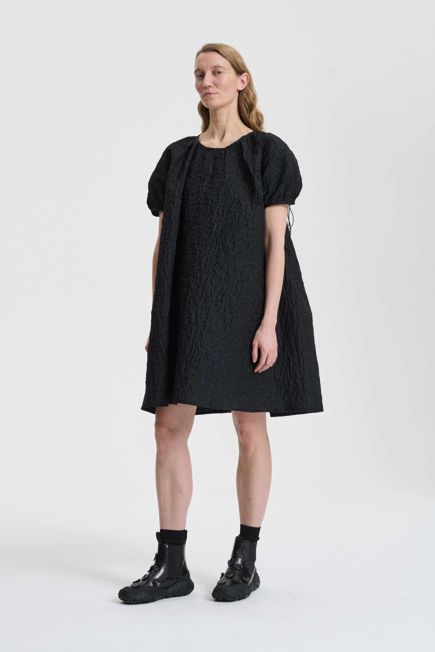 【Cecilie Bahnsen】BRENDA DRESS BRENDA | DRESS LOBELIA MATELASSÉ BLACK