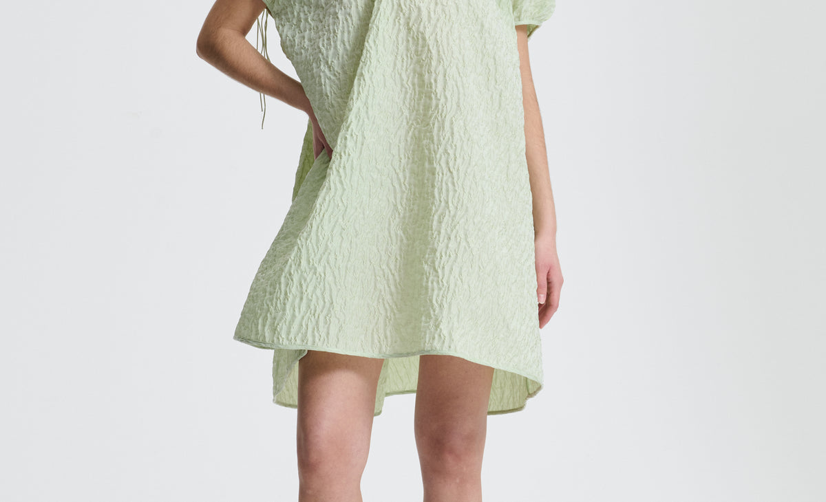 Cecilie Bahnsen Green Dress - Pf25 - Brenda | Dress Lobelia Matelass Pastel Green - UK12 & available in other sizes Cecilie Bahnsen Green Dress - Pf25 - Brenda | Dress Lobelia Matelass Pastel Green - UK12 & available in other sizes