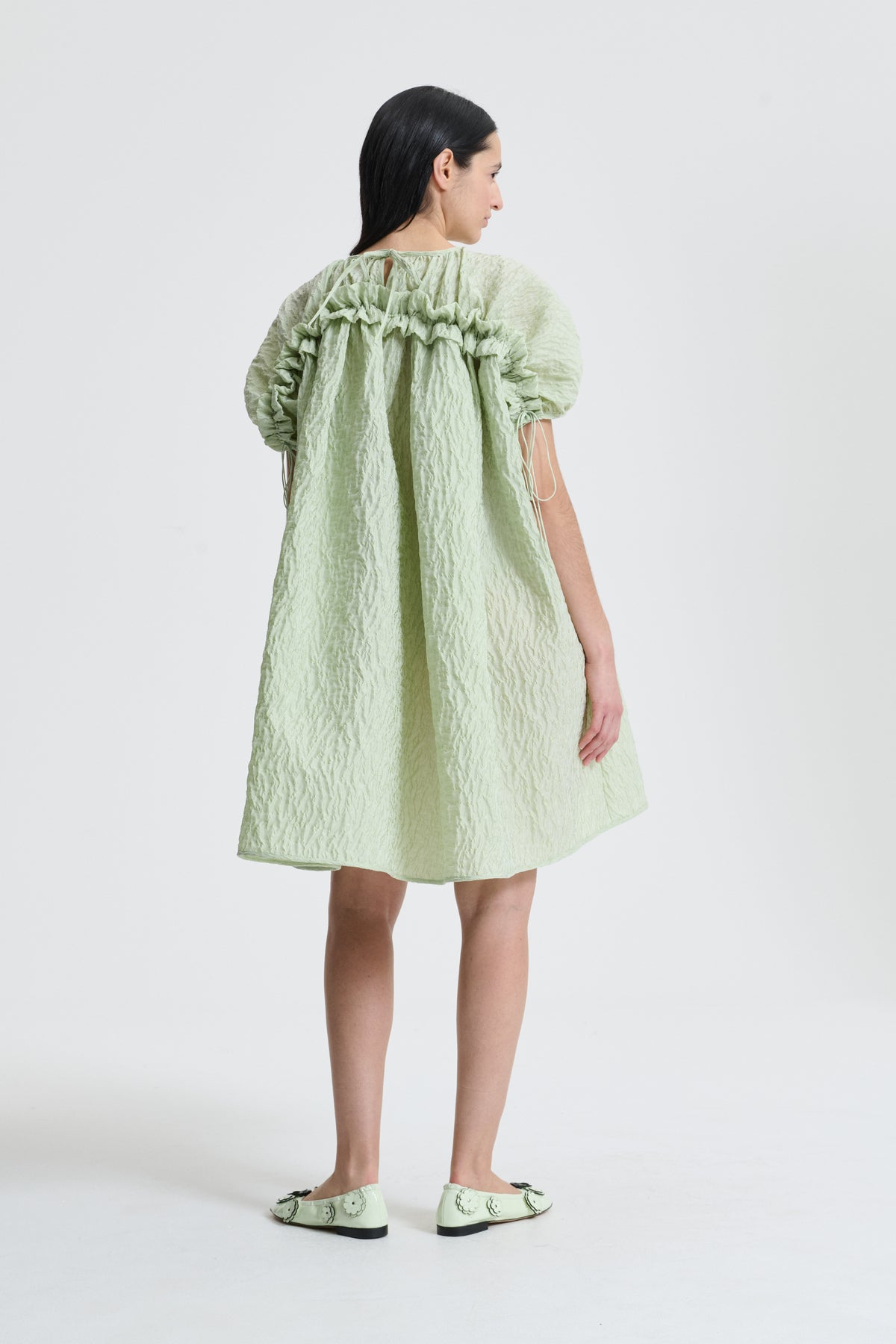BRENDA | DRESS LOBELIA MATELASS PASTEL GREEN Cecilie Bahnsen BRENDA | DRESS LOBELIA MATELASS PASTEL GREEN Cecilie Bahnsen