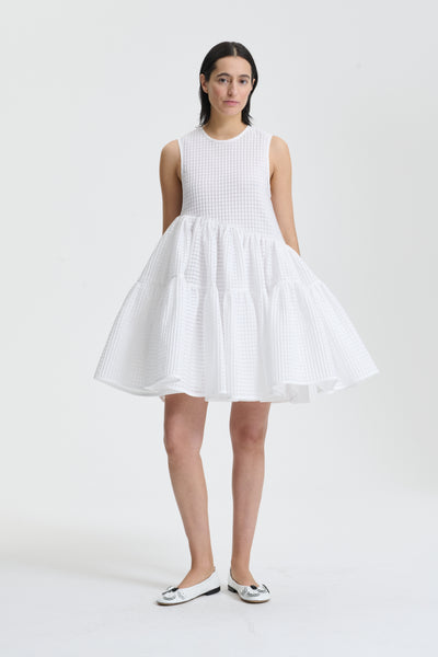 ABIGAIL | DRESS MIKU JACQUARD WHITE – Cecilie Bahnsen