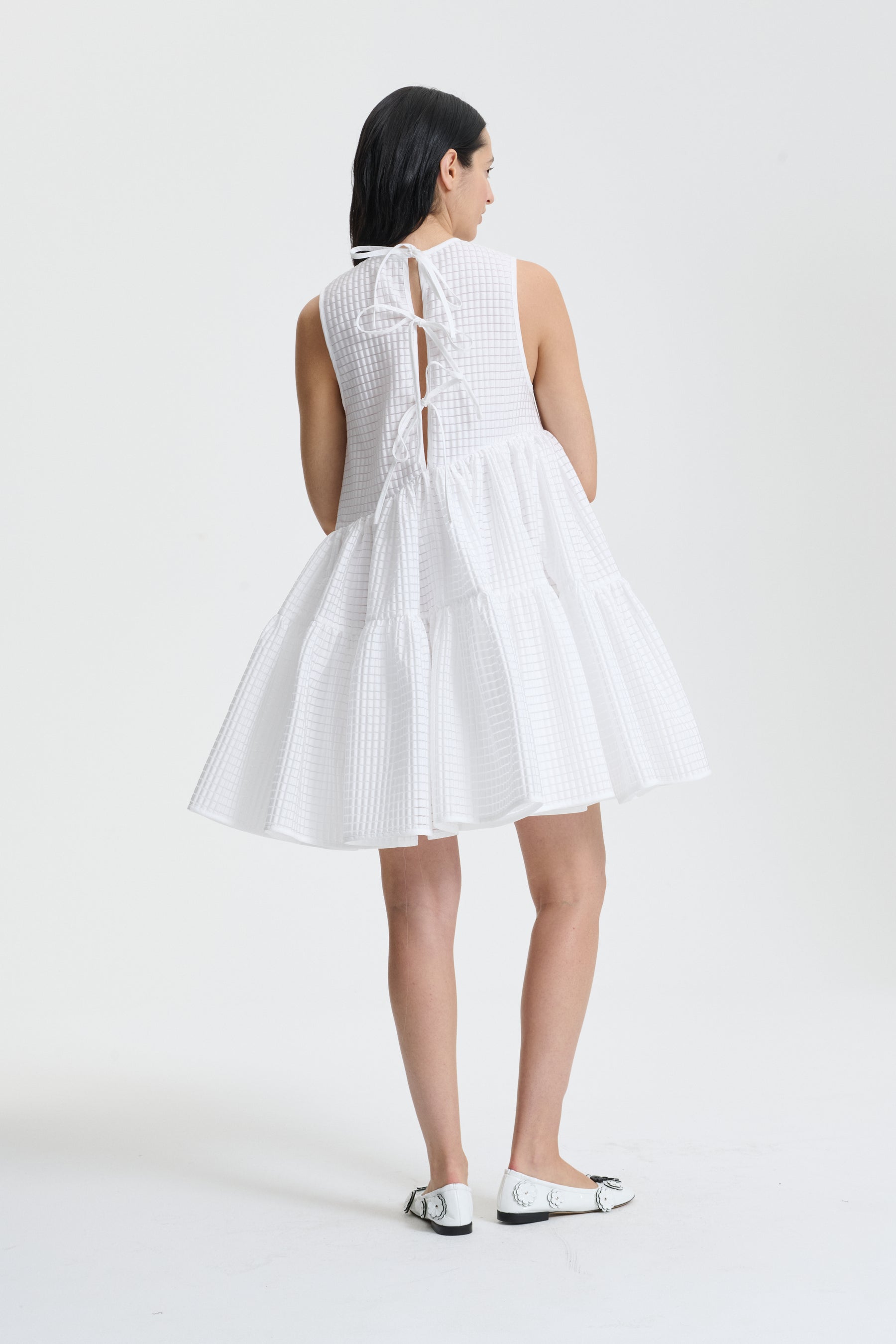ABIGAIL | DRESS MIKU JACQUARD WHITE