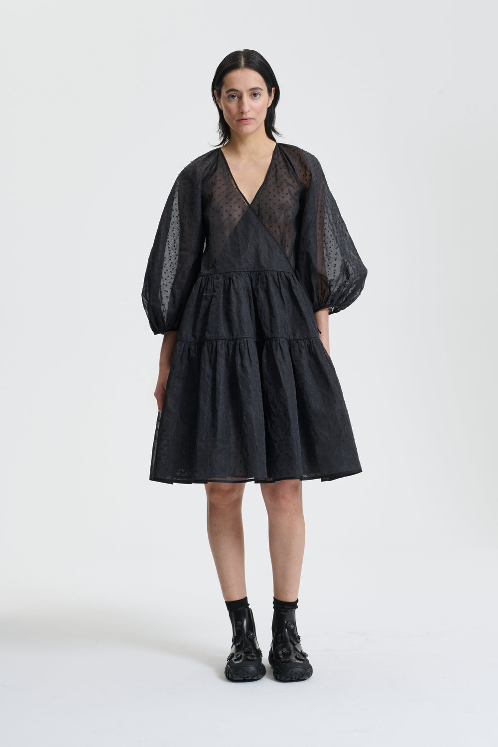 MIRABELLE | DRESS PLUMETIS ORGANDIE BLACK