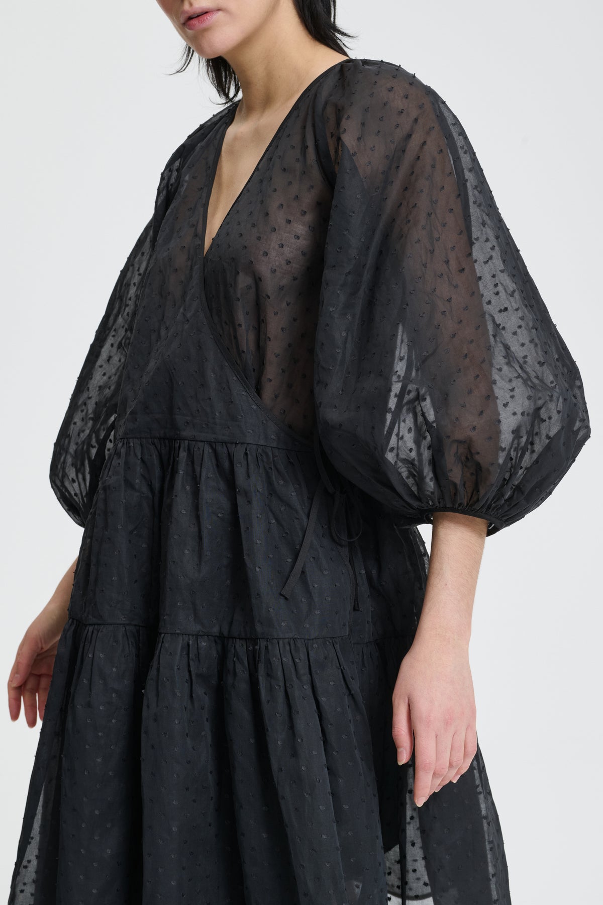 MIRABELLE | DRESS PLUMETIS ORGANDIE BLACK Cecilie Bahnsen MIRABELLE | DRESS PLUMETIS ORGANDIE BLACK Cecilie Bahnsen
